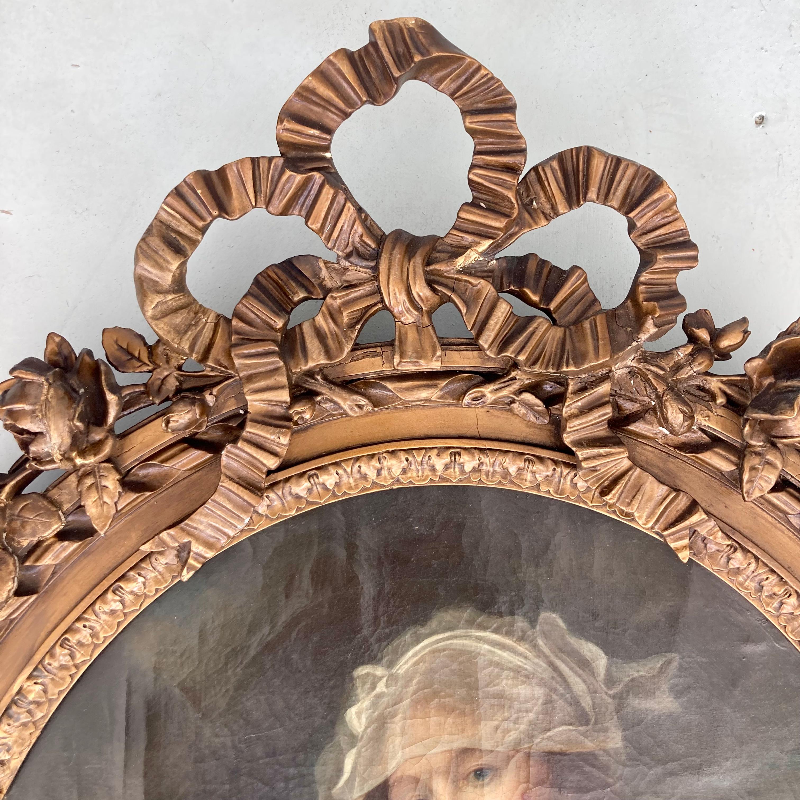 Provincial français Peinture de maître française du 18e siècle de style Jean-Baptiste Greuze