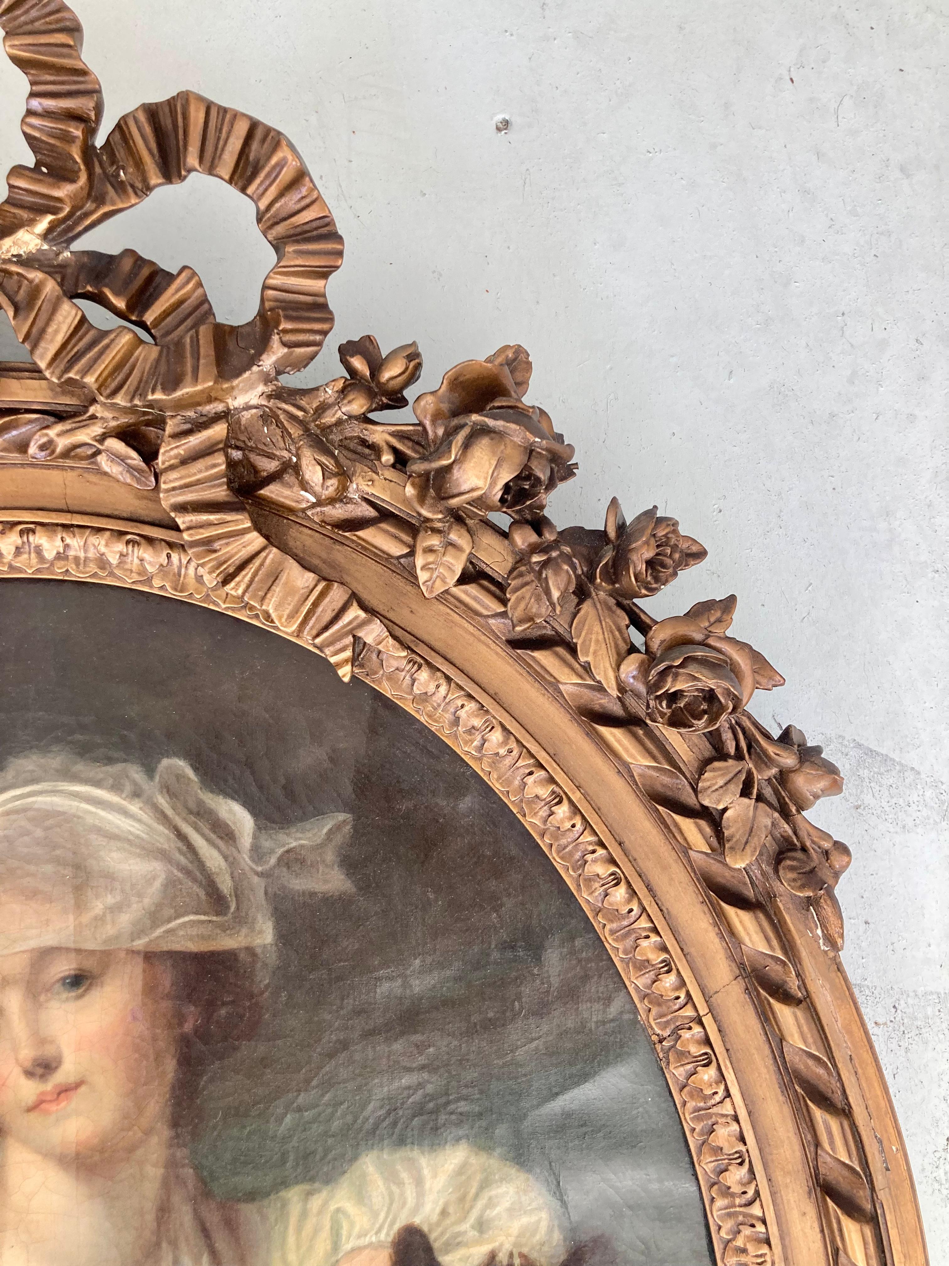 XVIIIe siècle et antérieur Peinture de maître française du 18e siècle de style Jean-Baptiste Greuze