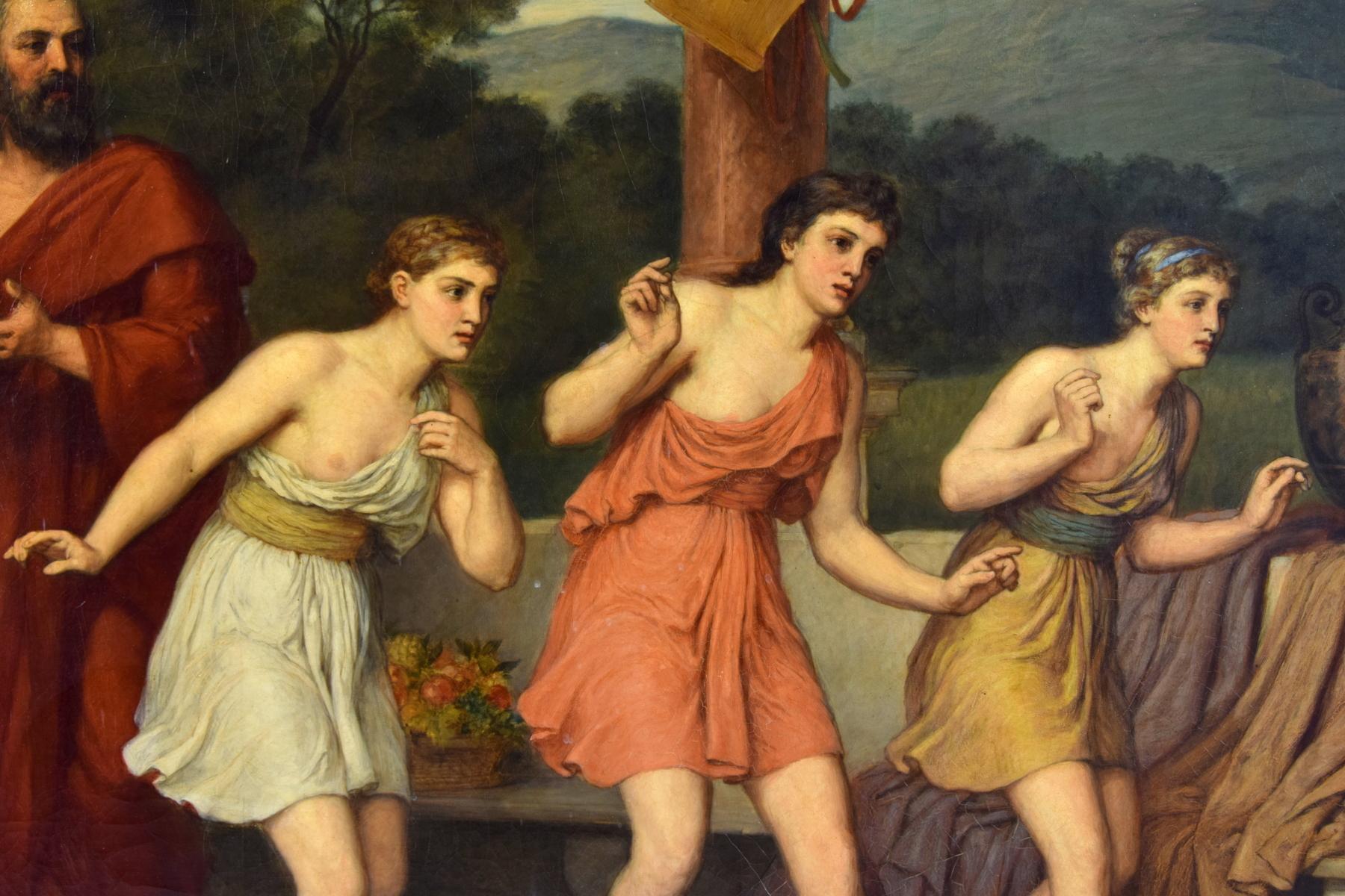 19. Jahrhundert:: Tanzszene im antiken Griechenland signiert Johan Raphael Smith im Angebot 10
