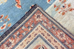 18th Century Kansu Carpet from China. Size: 9 ft 4 in x 14 ft 2 in
