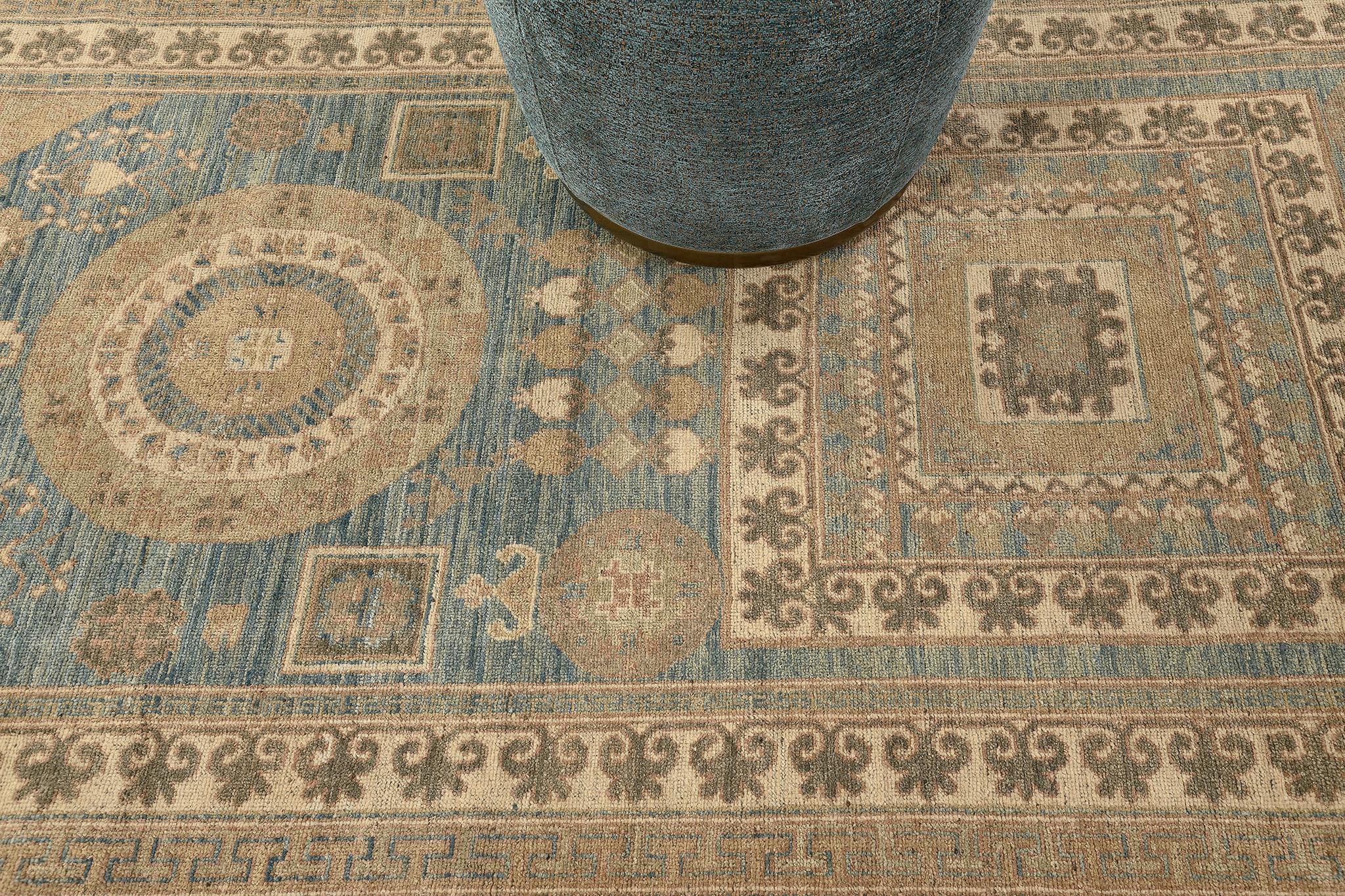 Khotan-Design-Revival des 18. Jahrhunderts D5467 (Handgeknüpft) im Angebot