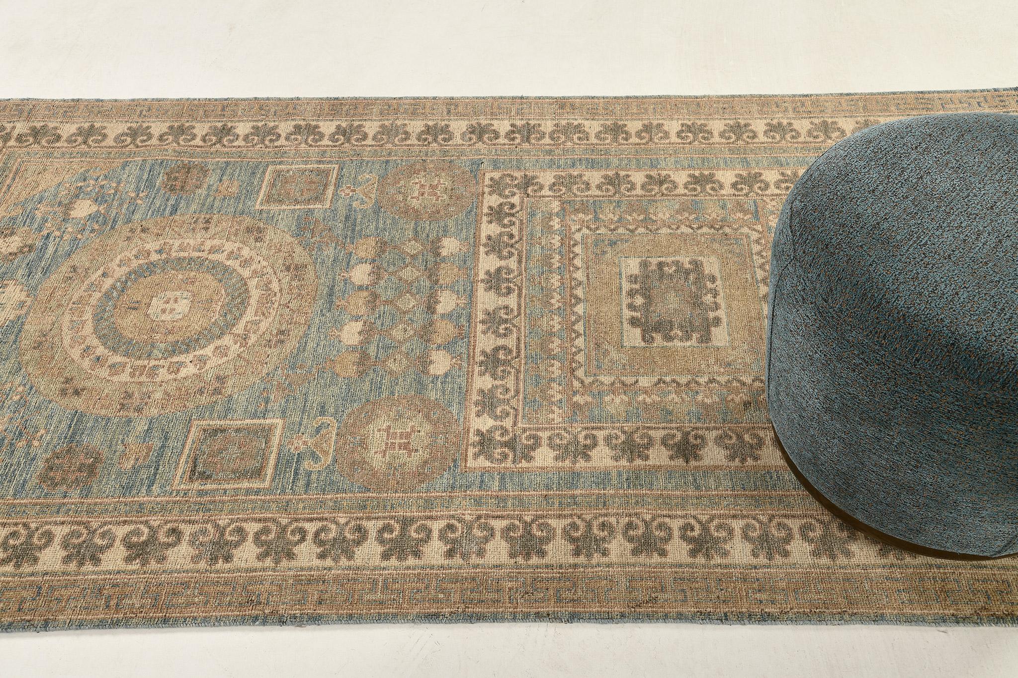 Khotan-Design-Revival des 18. Jahrhunderts D5467 (21. Jahrhundert und zeitgenössisch) im Angebot