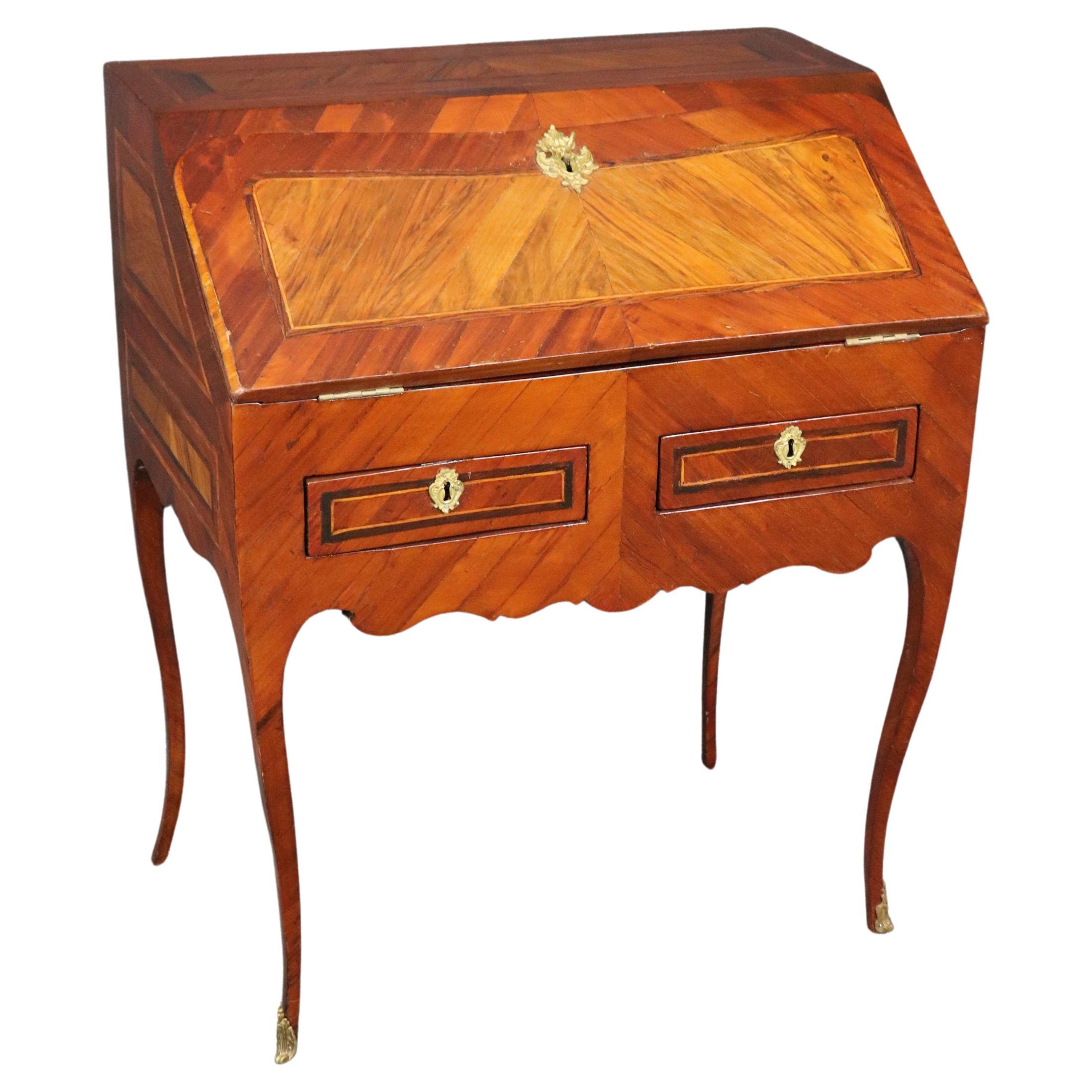 18th Century Kingwood and Walnut Ladies French Secretary Louis XV Desk