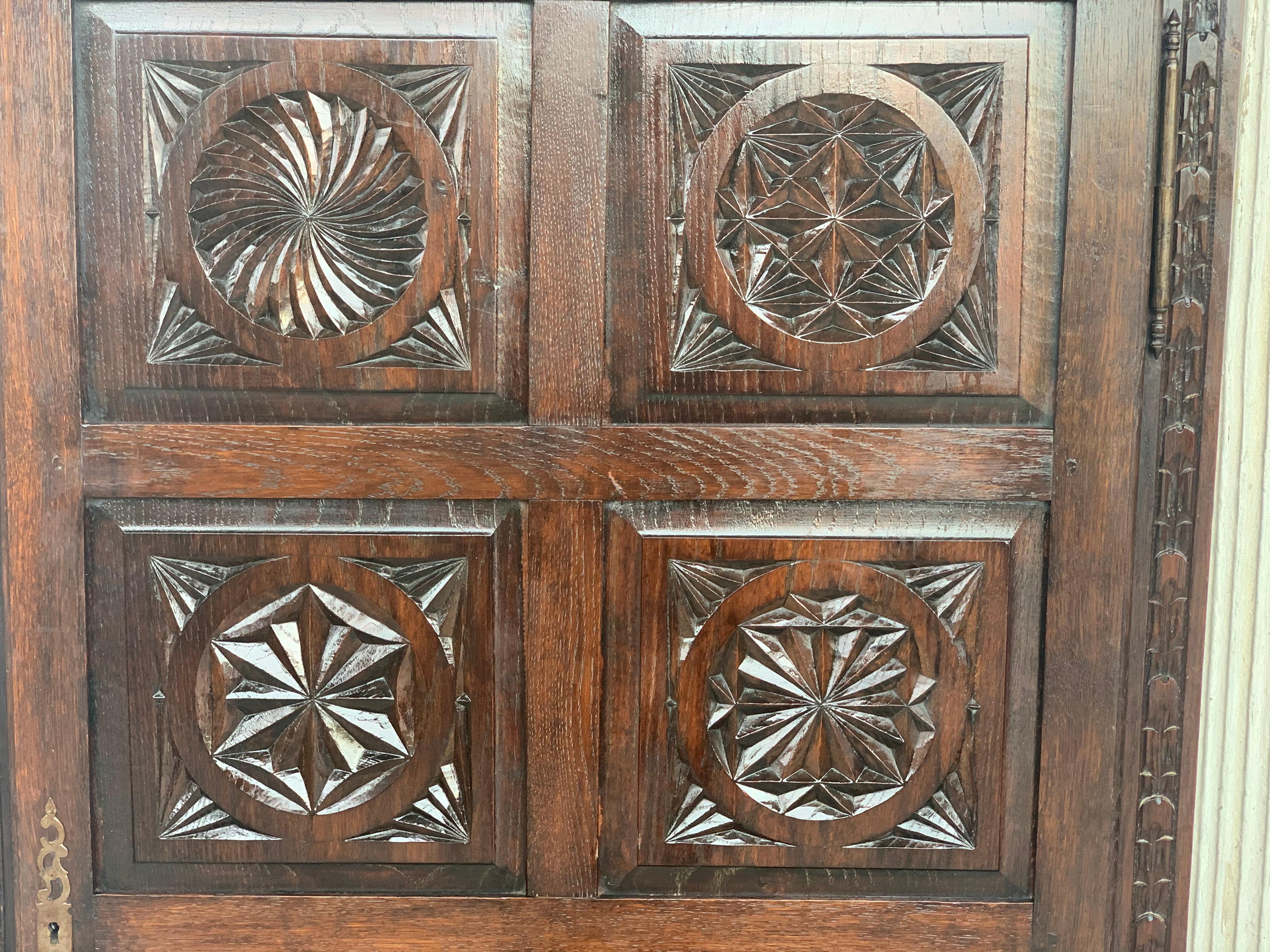 18th Century Kitchen Cabinet with One Door, Oak, Castalan Influence, Spain 4