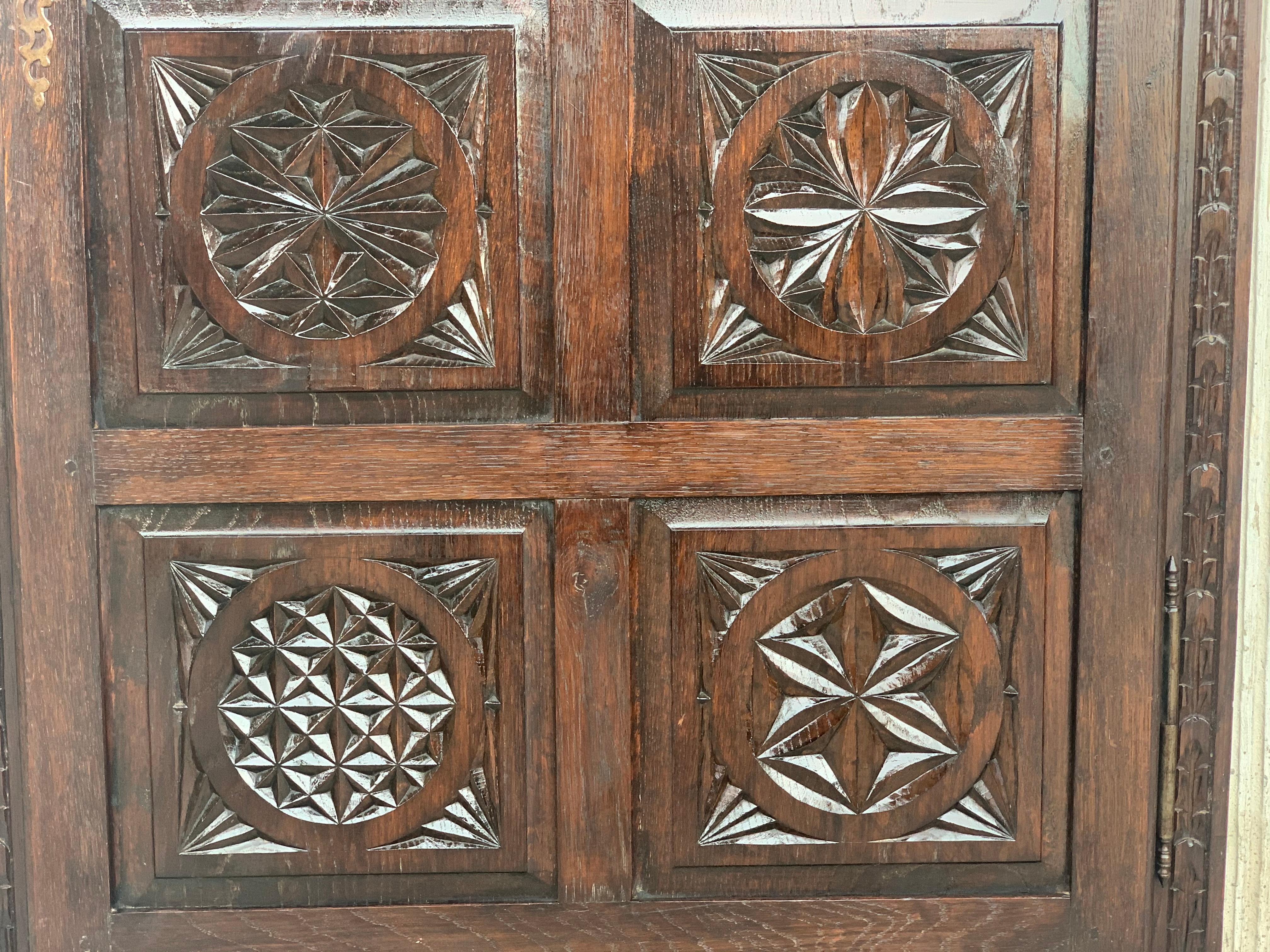 18th Century Kitchen Cabinet with One Door, Oak, Castalan Influence, Spain 3
