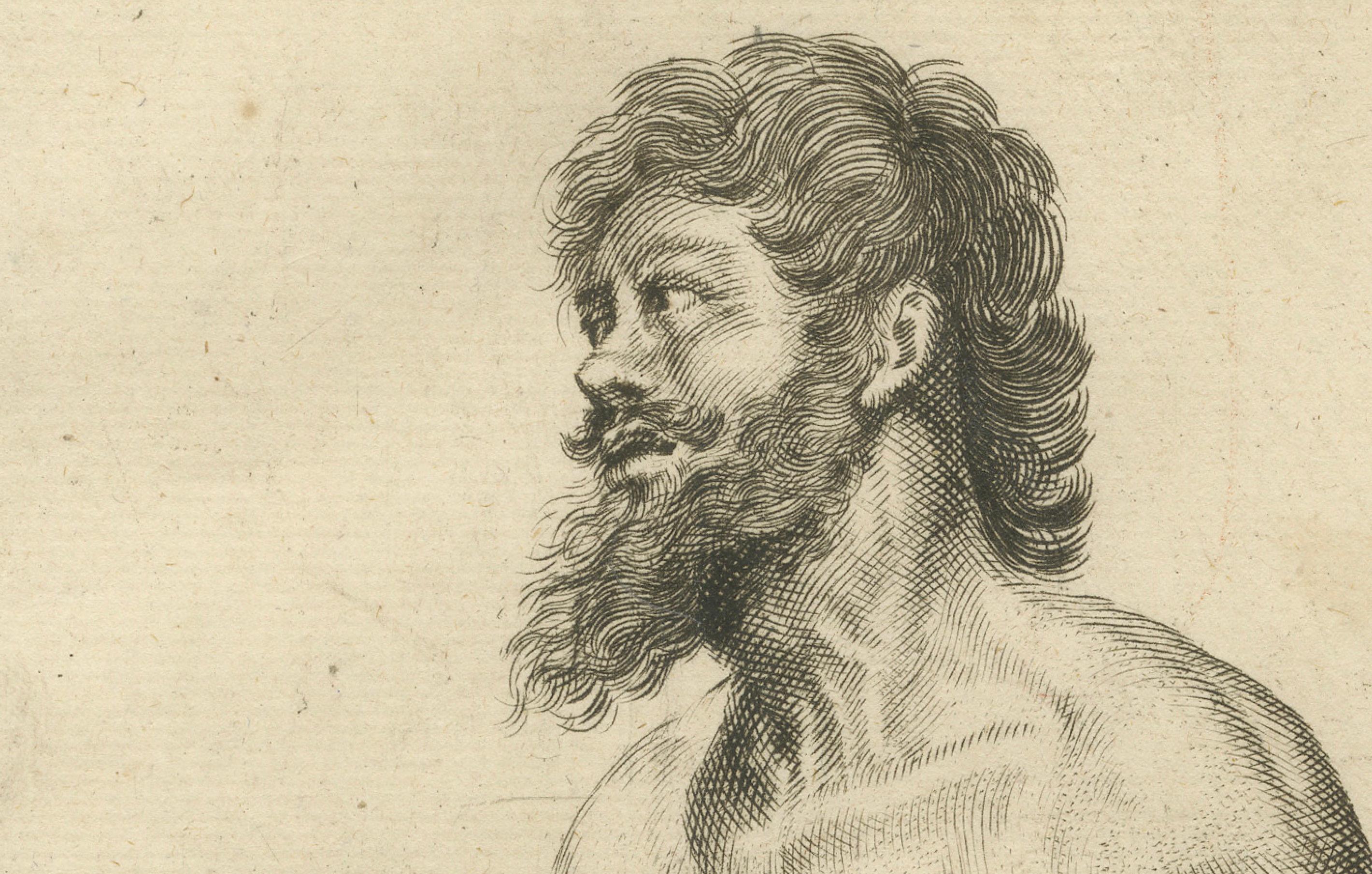 18th Century Kneeling Male Nude Academic Figure Study after de Lairesse, c1745