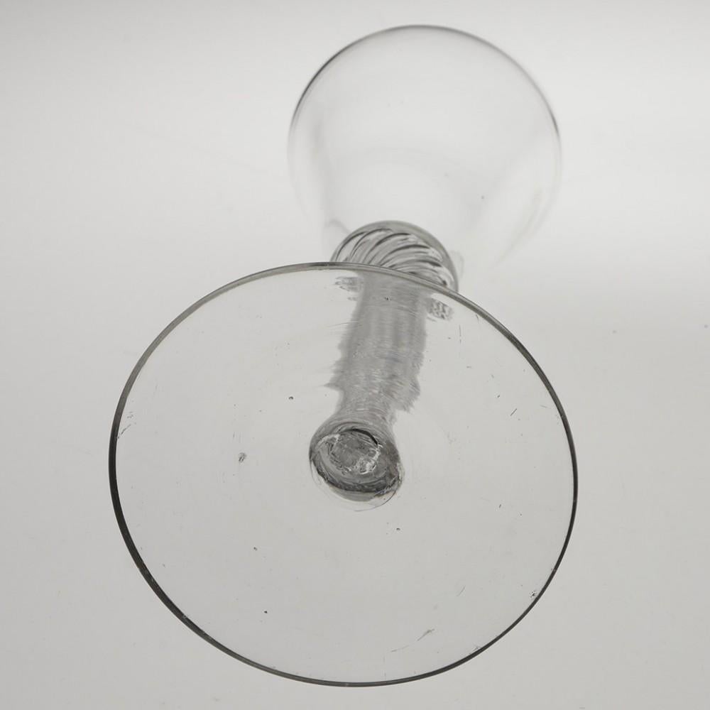 Mid-18th Century 18th Century Knopped Air Twist Wine Glass c1750 For Sale