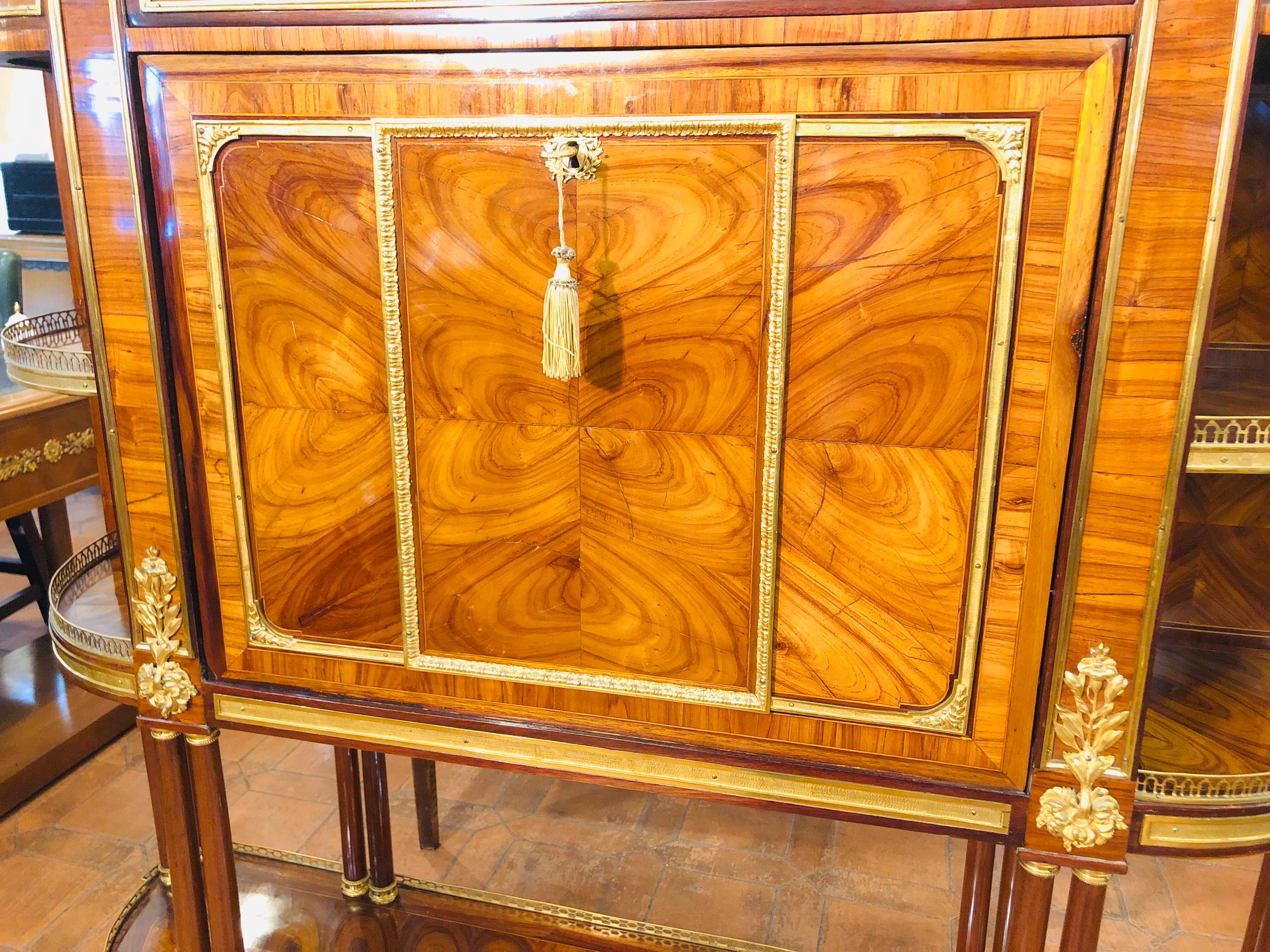 Marquetry 18th Century Louis XVI Bois de Rose Secretaire Roger Vandercruse Lacroix, 1780s