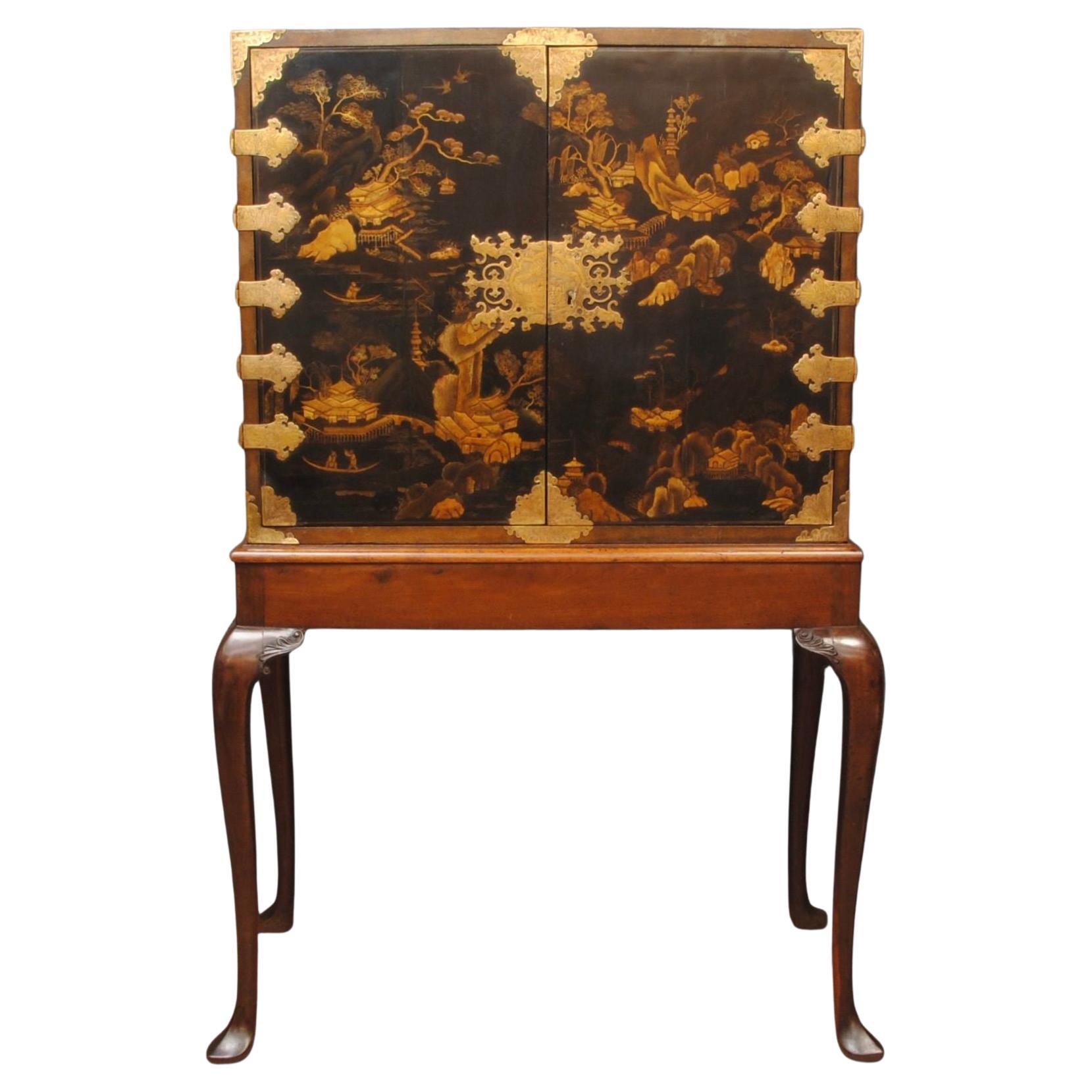 18th Century Lacquer Cabinet On Stand