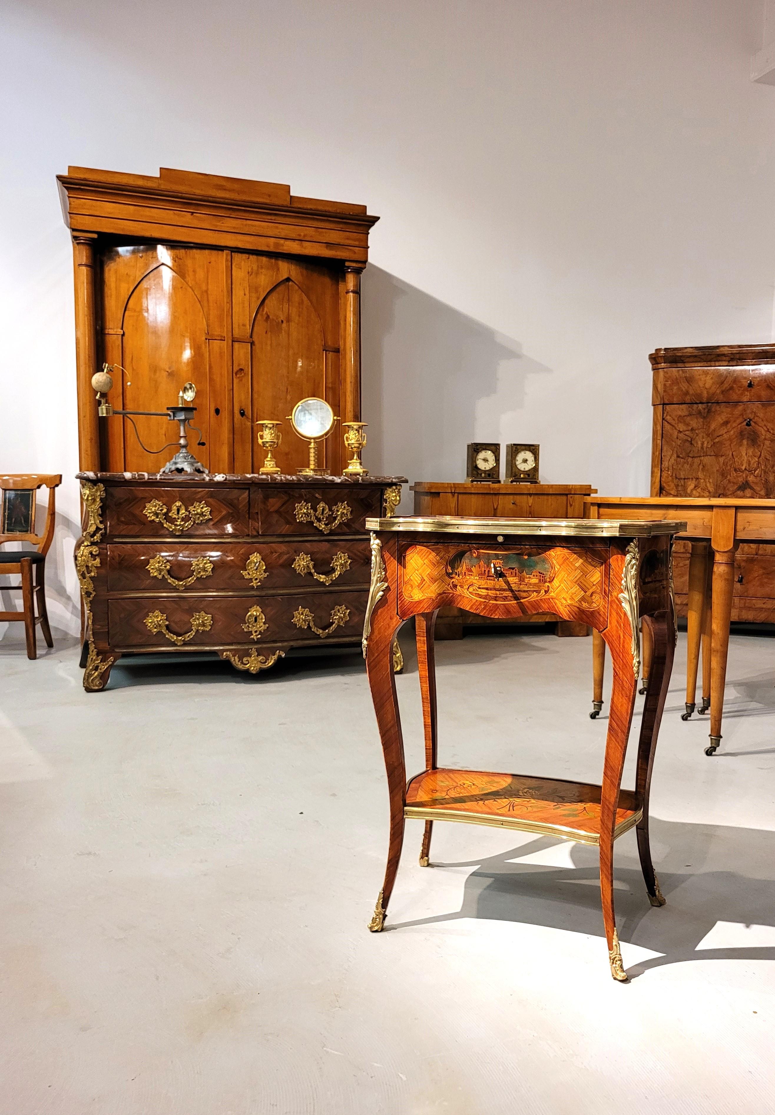  Ladies Desk with Fine Marquetry, Attributed to Beurdeley, Paris, circa 1880 For Sale 8