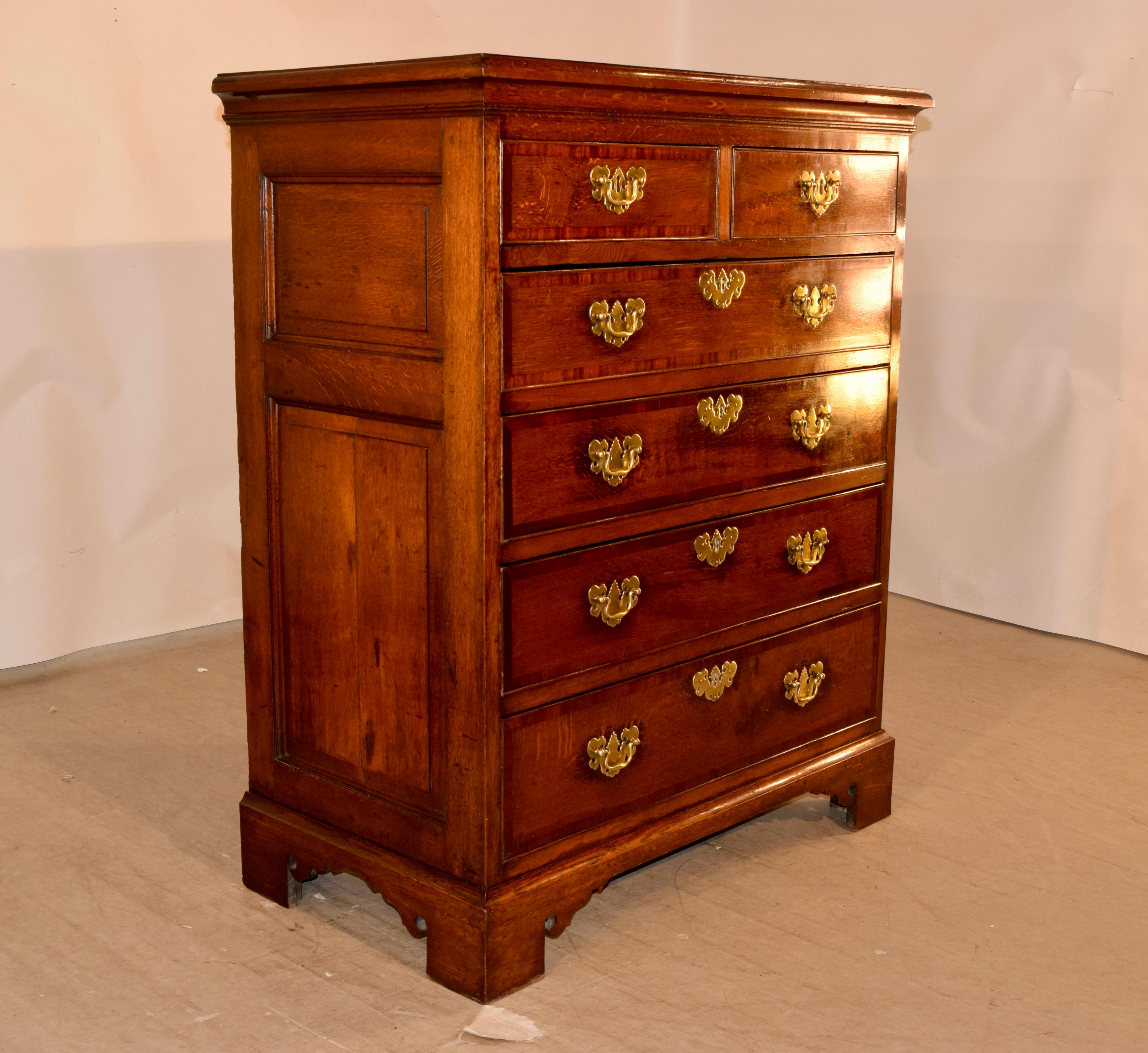 George III 18th Century Lancashire Chest of Drawers For Sale