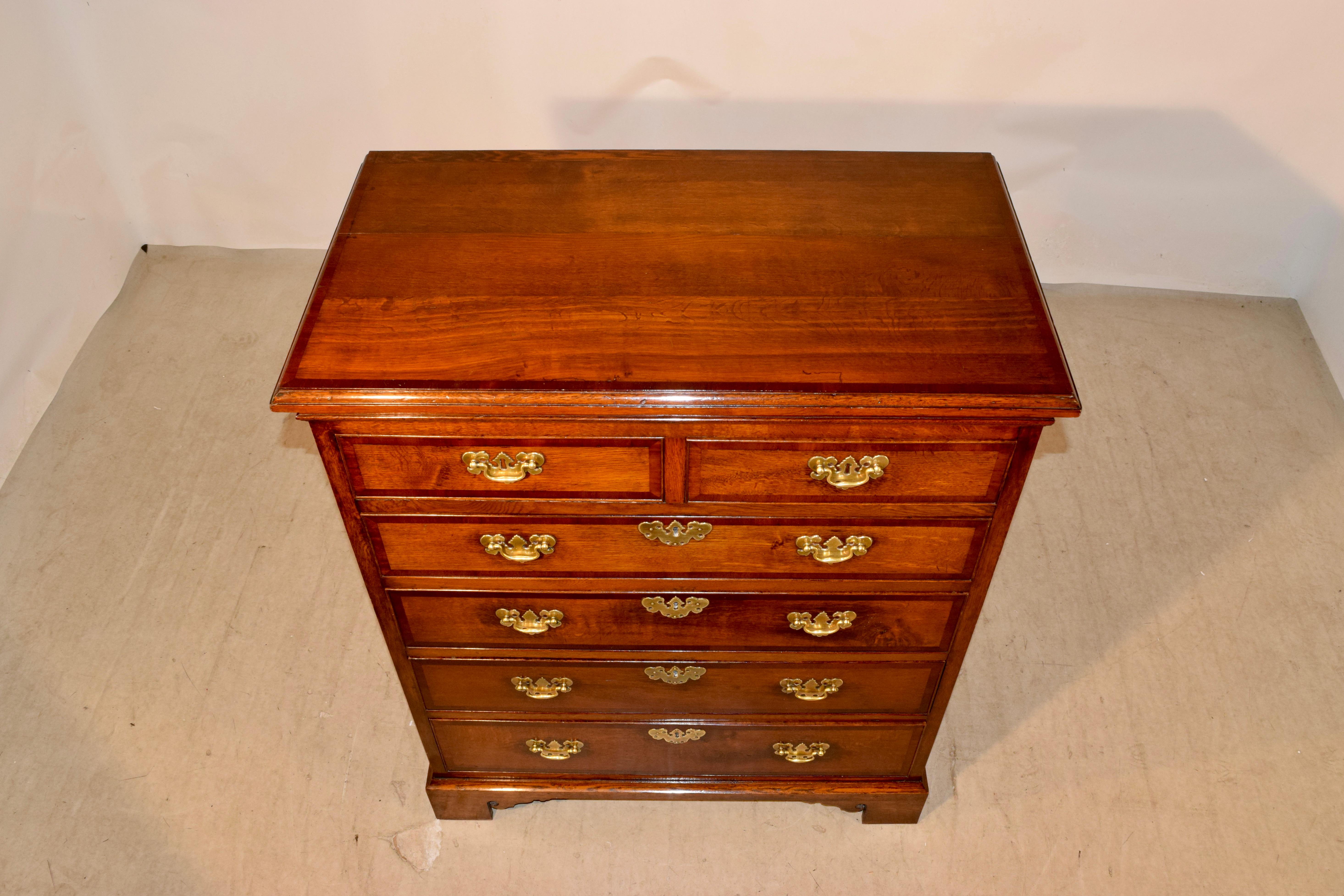 Mahogany 18th Century Lancashire Chest of Drawers For Sale