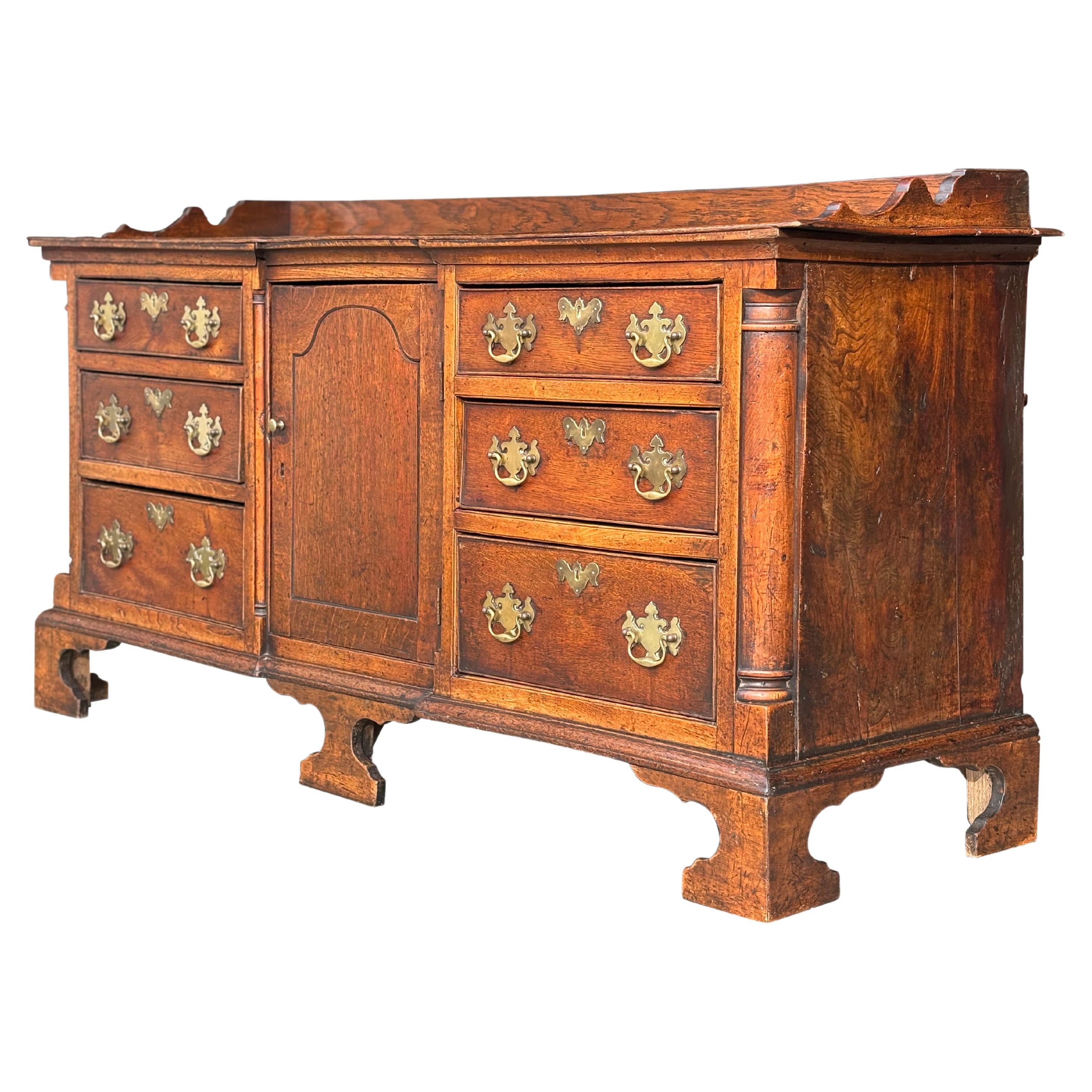 18th Century Lancashire Oak Dresser Base For Sale