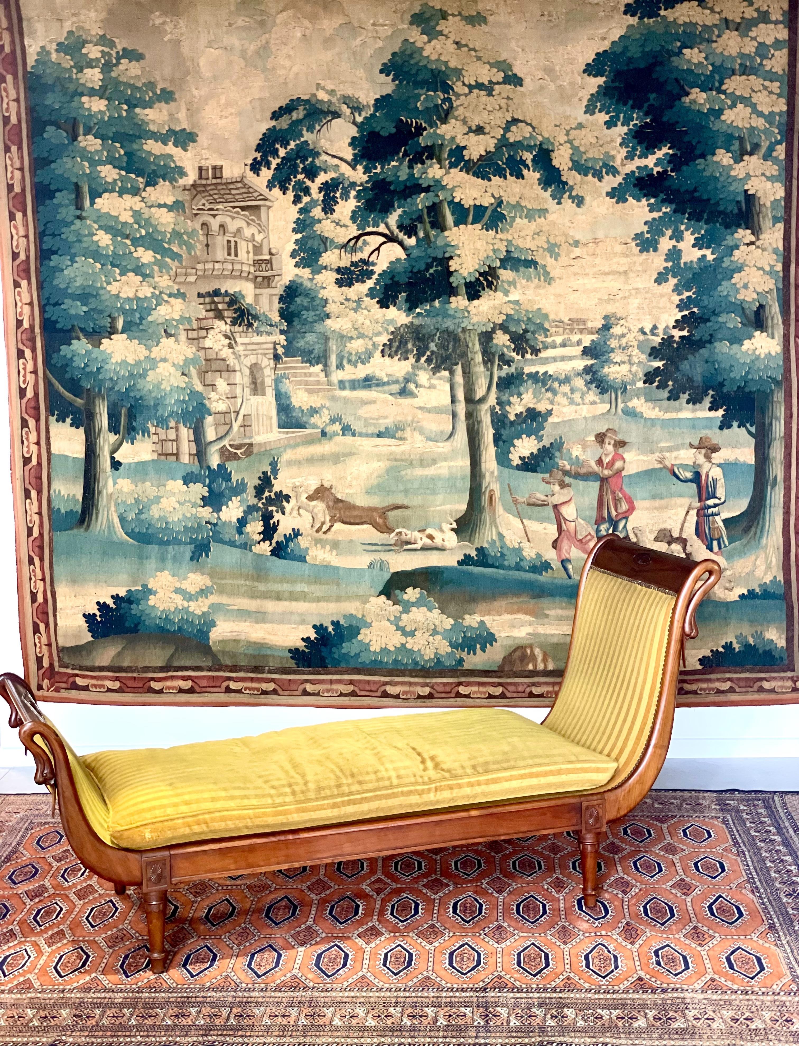 Seltener Aubusson Pastoral-Wandteppich, 18. Jahrhundert im Angebot 1