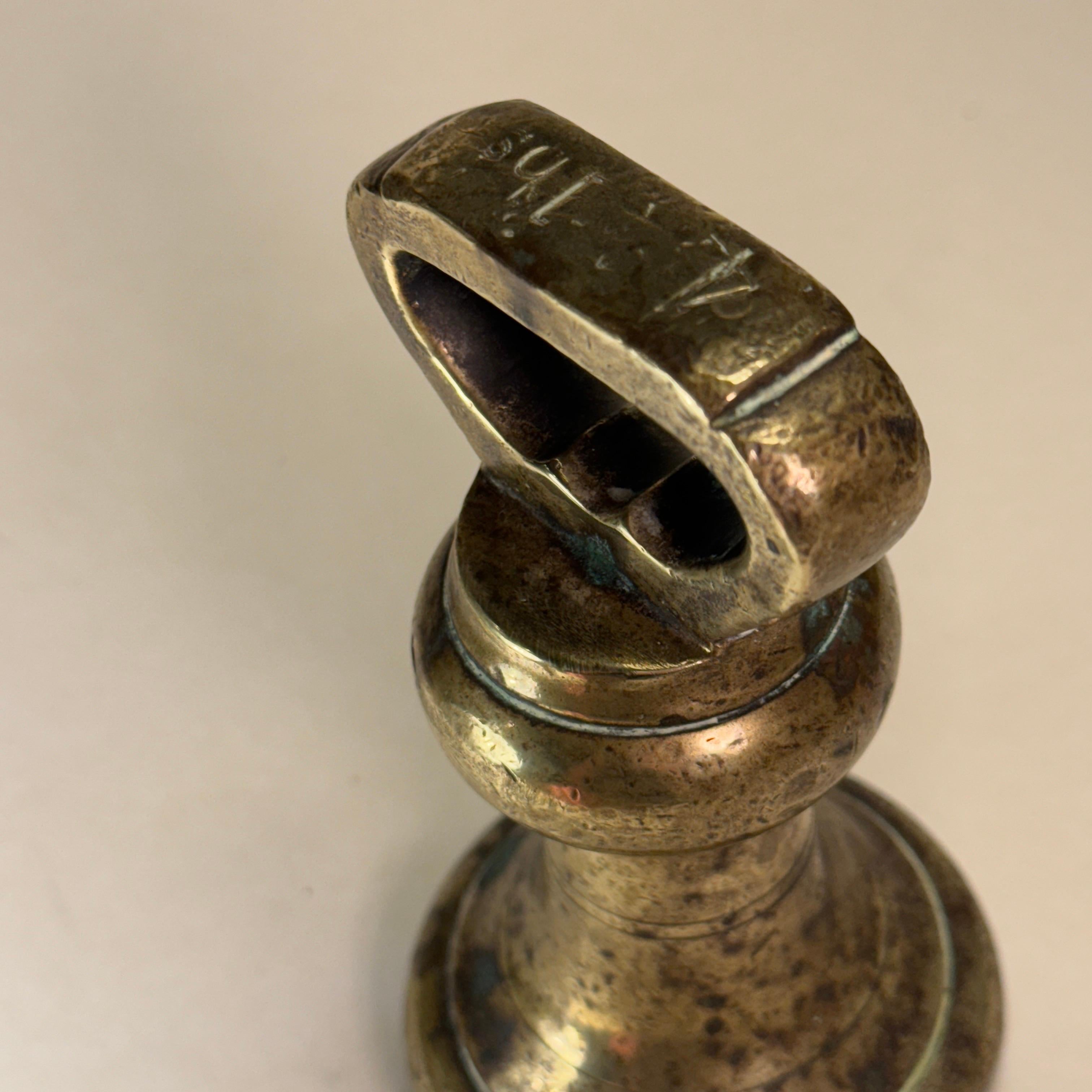 18th Century Large Antique Bronze Bell 1 lbs Letter Weight For Sale 9