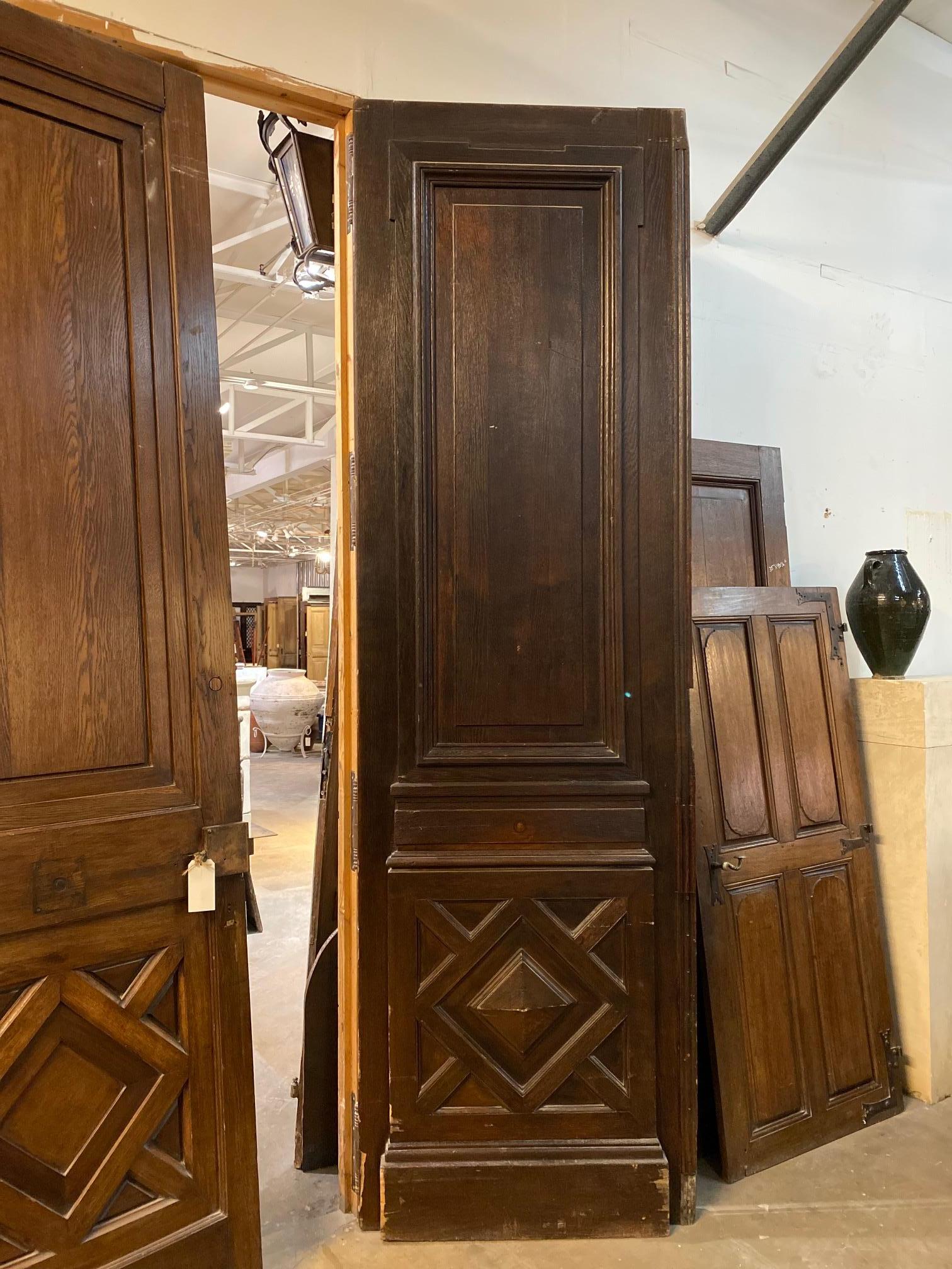 18th Century Large Antique French Oak Doors For Sale 1