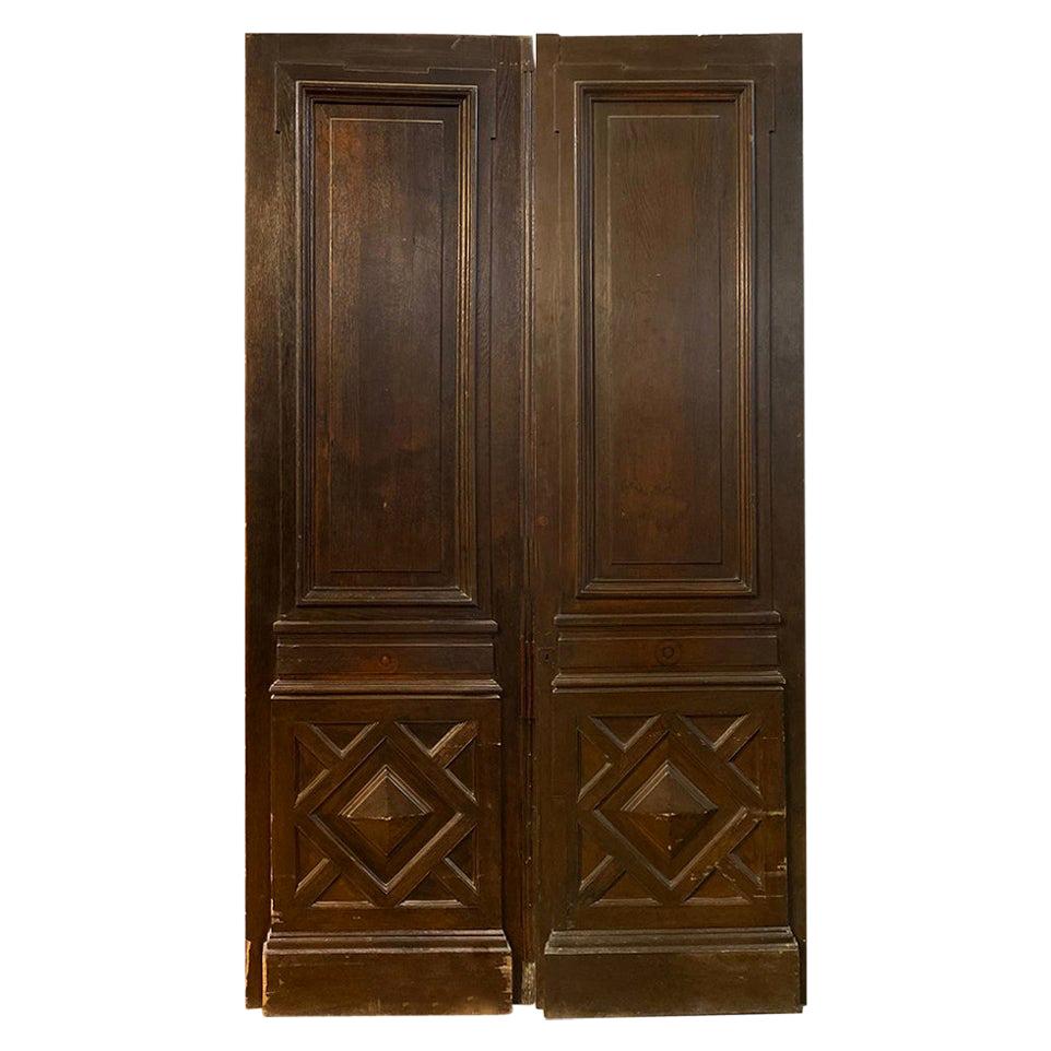 18th Century Large Antique French Oak Doors For Sale