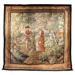 Antique 18th Century Large Aubusson Tapestry