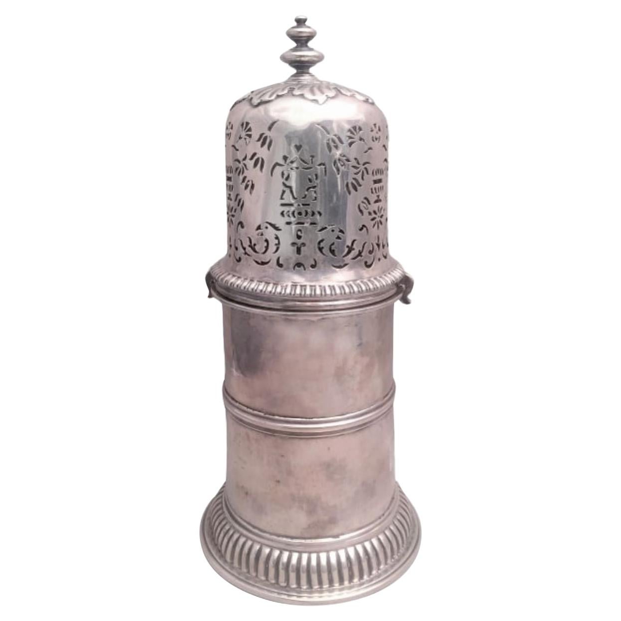 English Silver Sugar Shaker Made by Harrods For Sale at 1stDibs