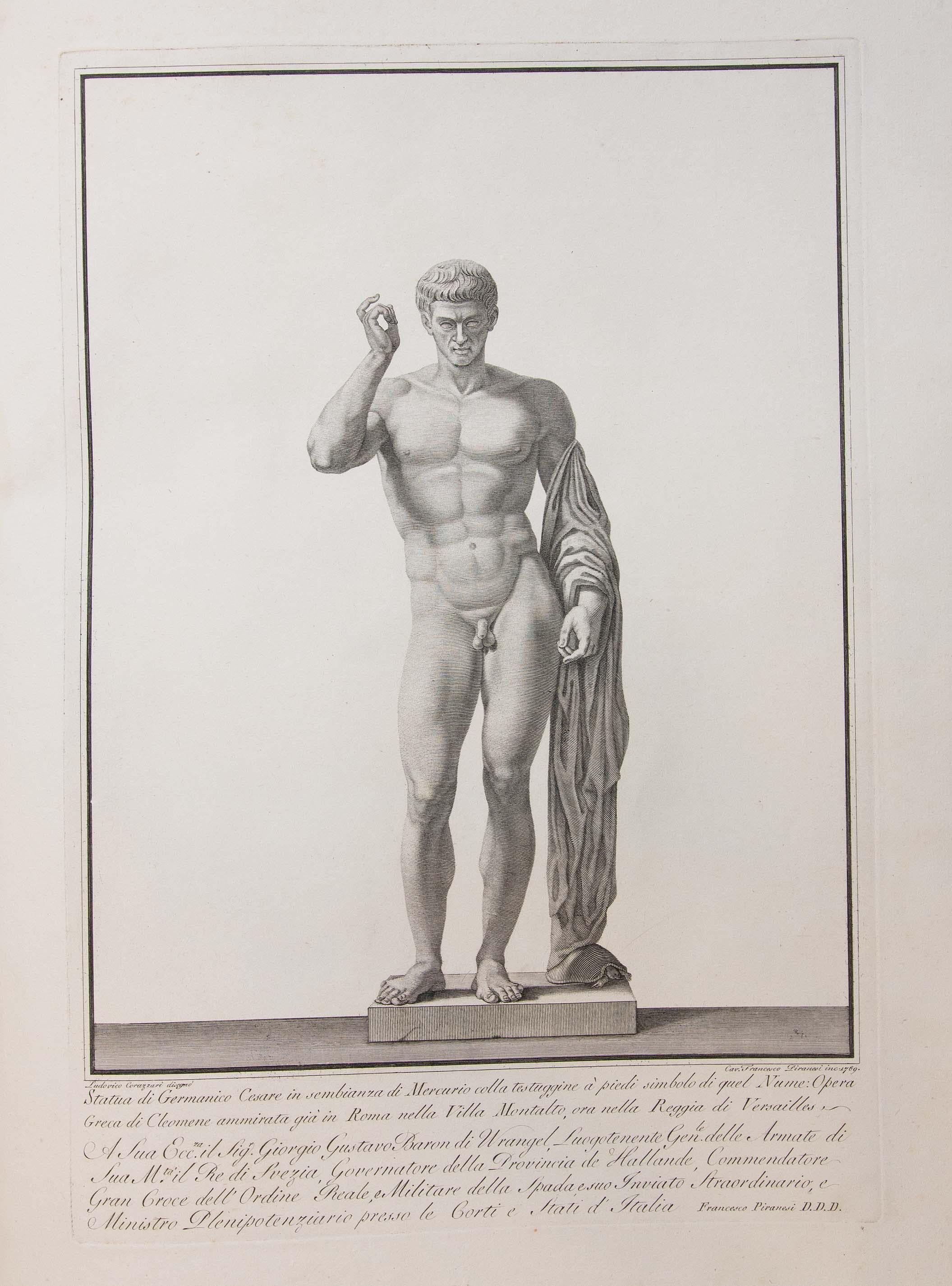 18th Century Large Folio 39 Engravings by Francesco Piranesi of Roman Sculpture 4