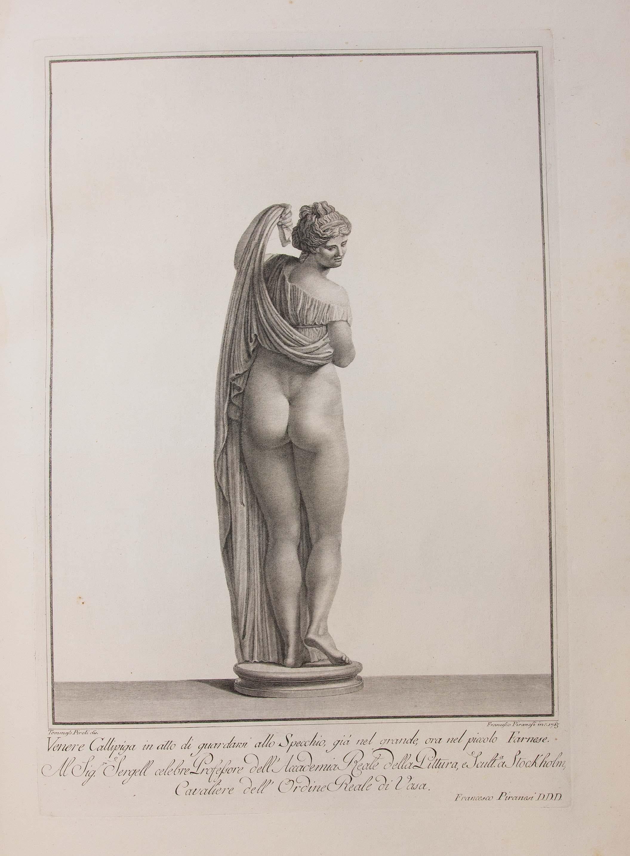 18th Century Large Folio 39 Engravings by Francesco Piranesi of Roman Sculpture 6