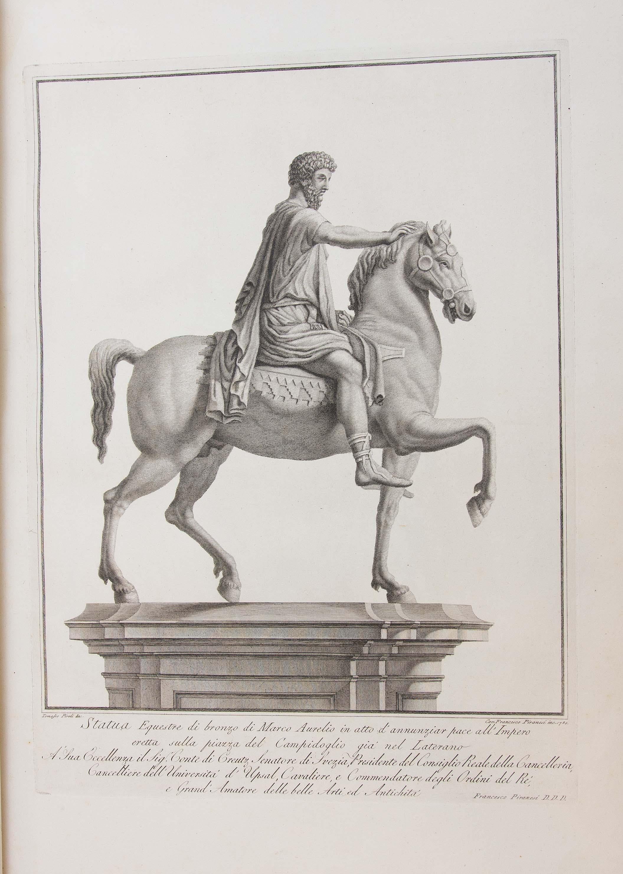 18th Century Large Folio 39 Engravings by Francesco Piranesi of Roman Sculpture 11