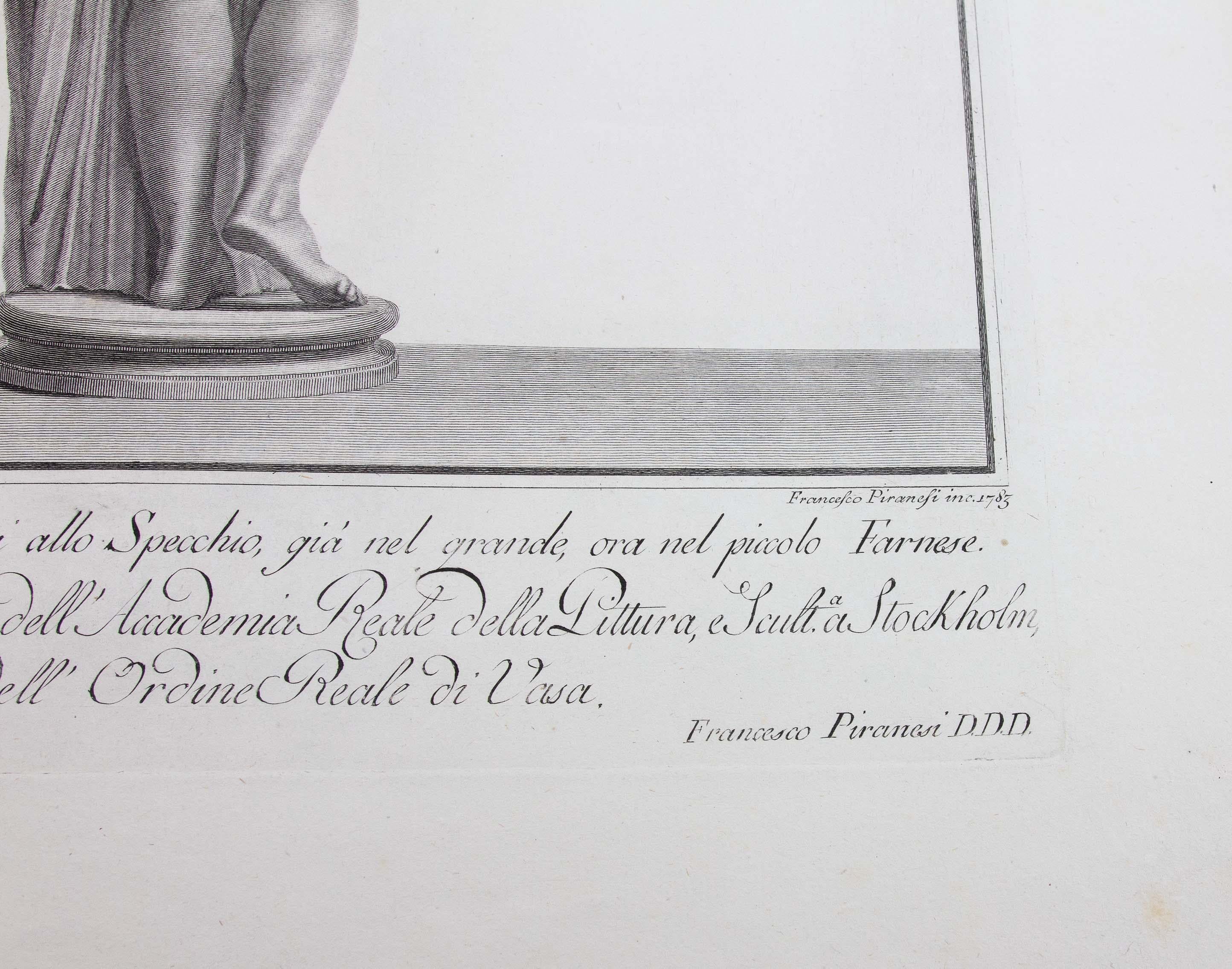 18th Century Large Folio 39 Engravings by Francesco Piranesi of Roman Sculpture 12