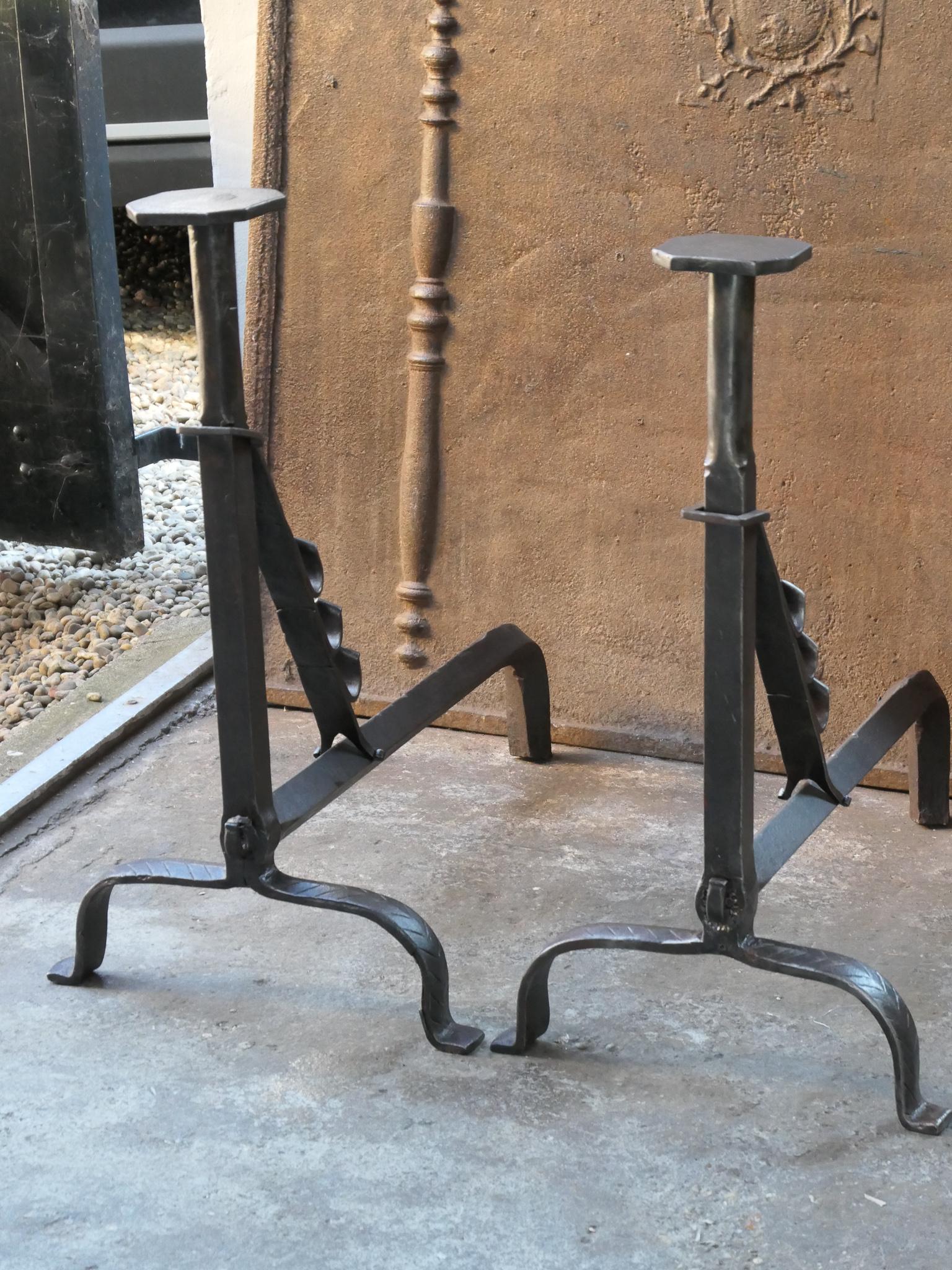 Large French 18th Century Andirons For Sale 7