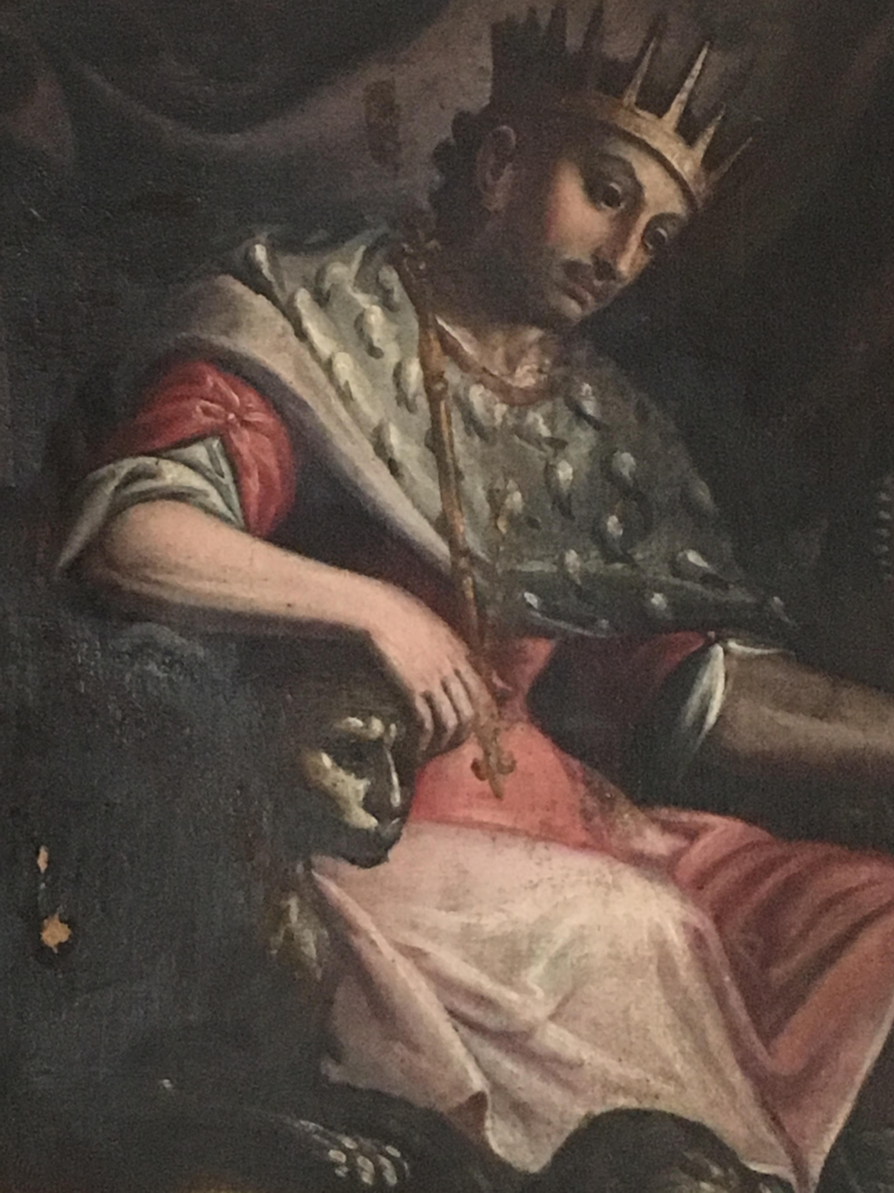Esther before Ahasuerus 18th Century Large Italian School Painting with Figures 2