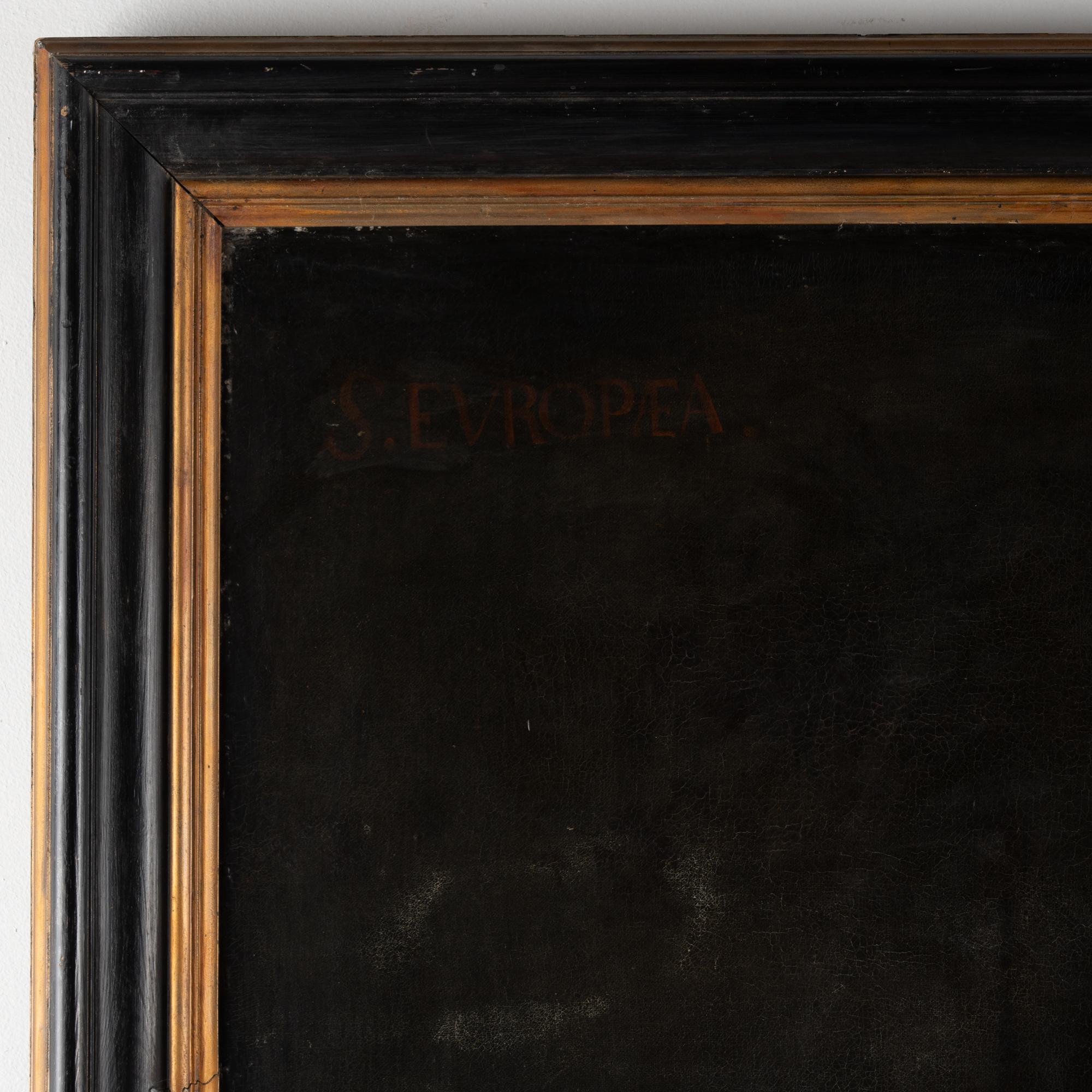 Tela Grande olio su tela del XVIII secolo raffigurante la figlia del re, 