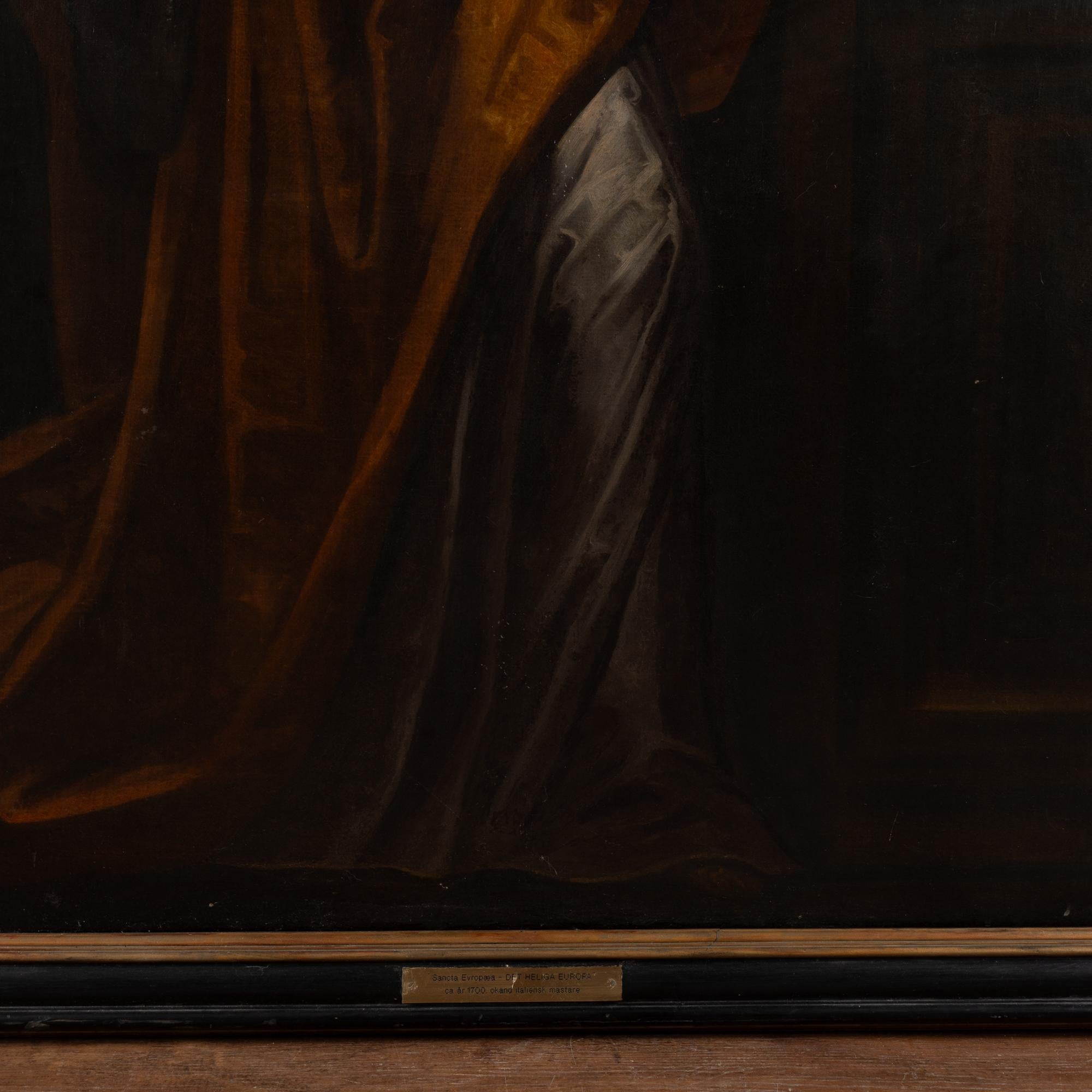 Grande olio su tela del XVIII secolo raffigurante la figlia del re, 