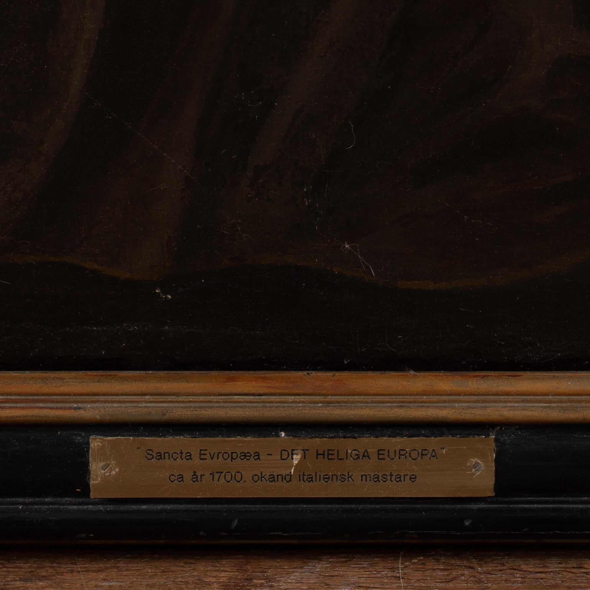 Grande olio su tela del XVIII secolo raffigurante la figlia del re, 