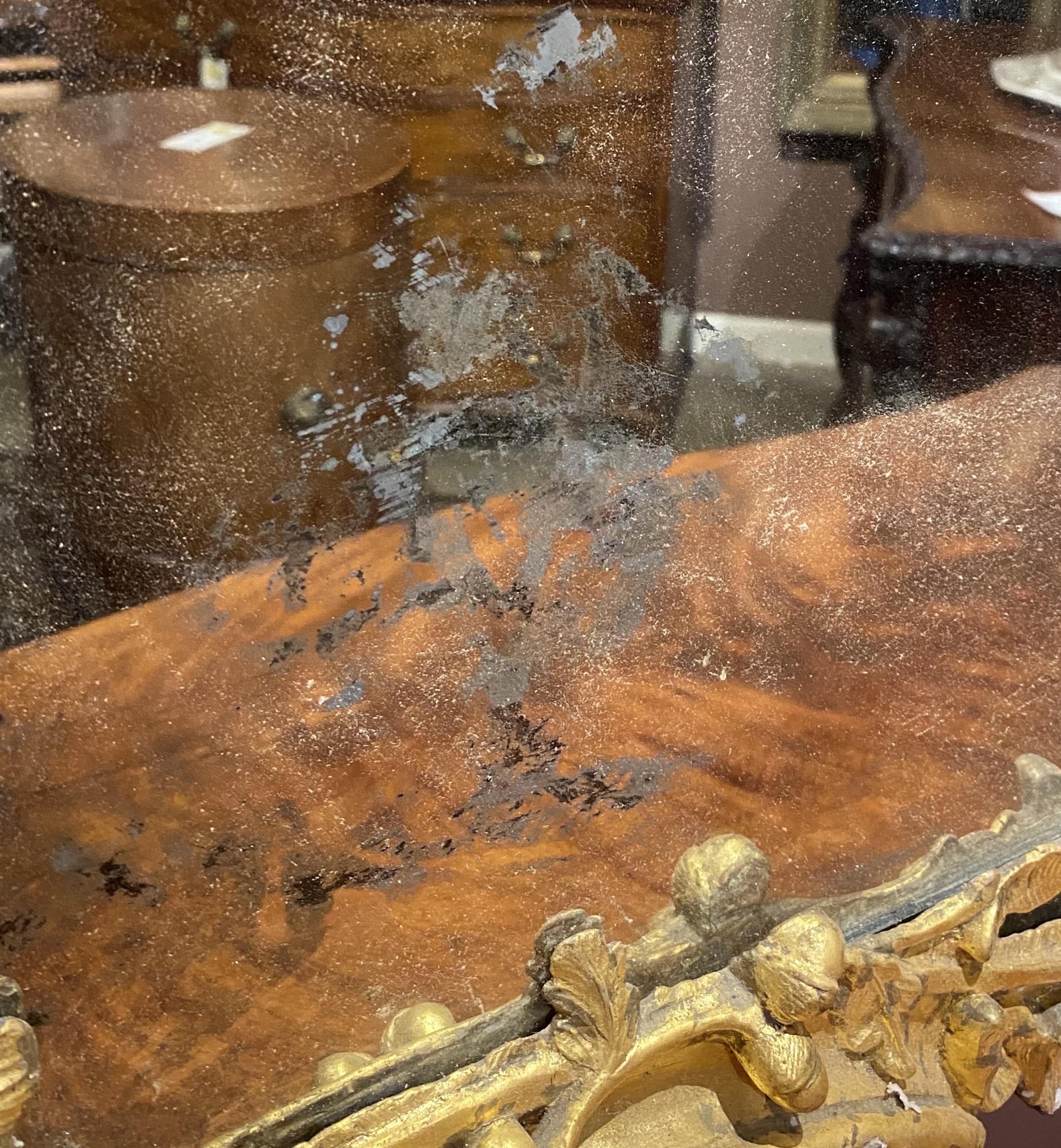 Grand miroir de pilier ou miroir d'observation rococo du 18ème siècle, probablement anglais en vente 3