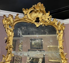 18th Century Large Rococo Pier Mirror or Looking Glass, Likely English
