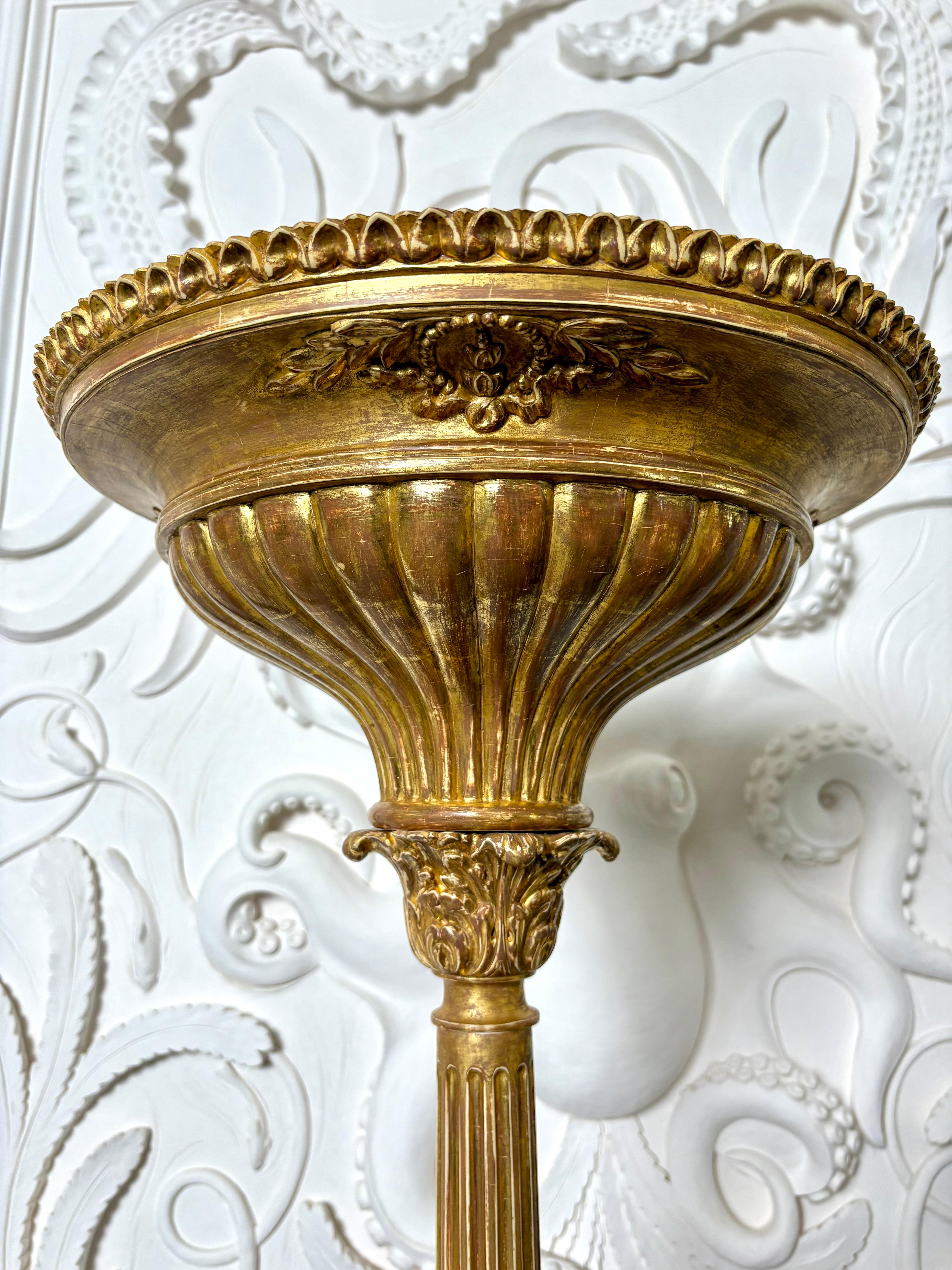 18th Century Large Russian Water gilded Torcheres For Sale 3