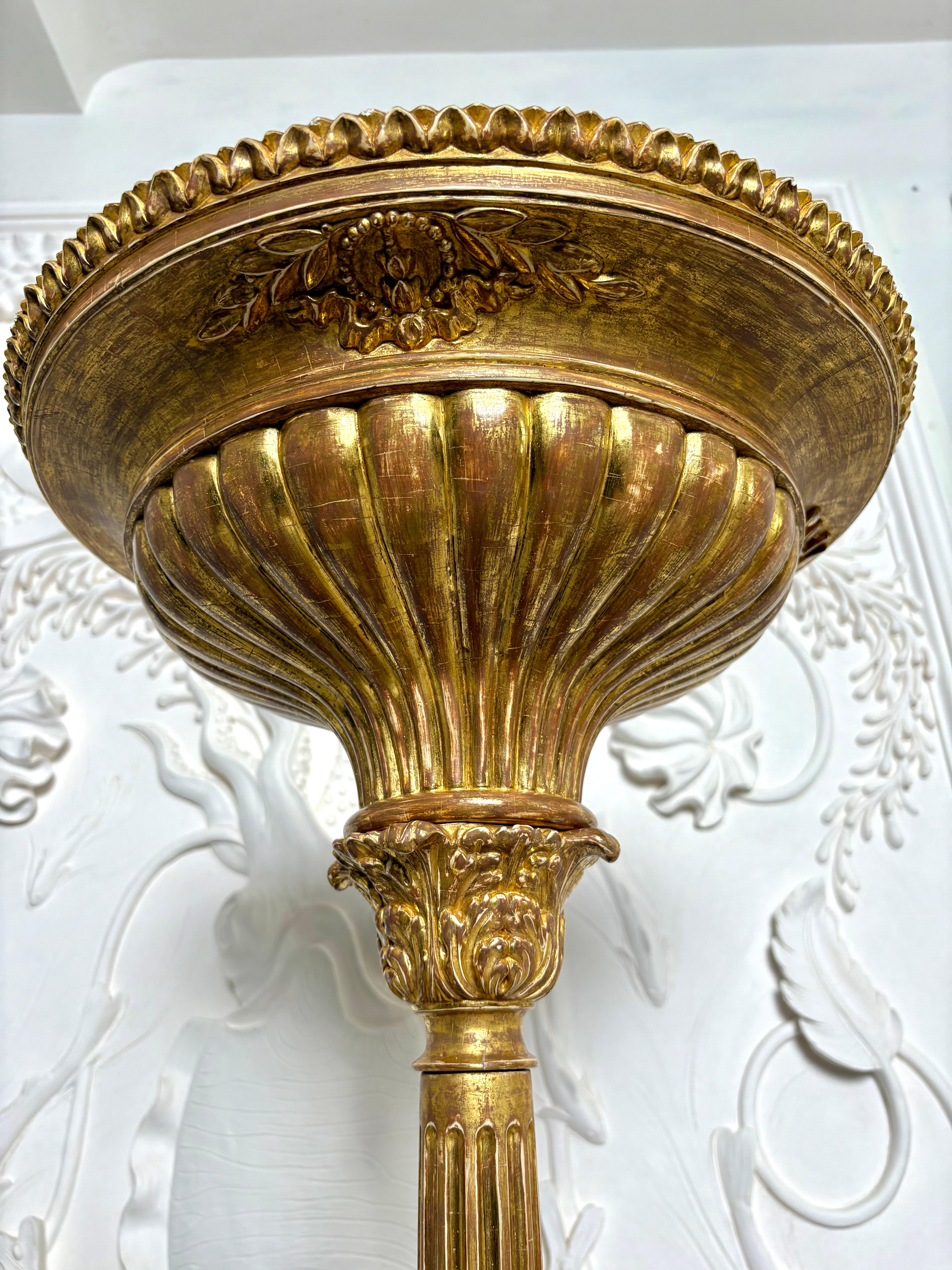 18th Century Large Russian Water gilded Torcheres For Sale 4