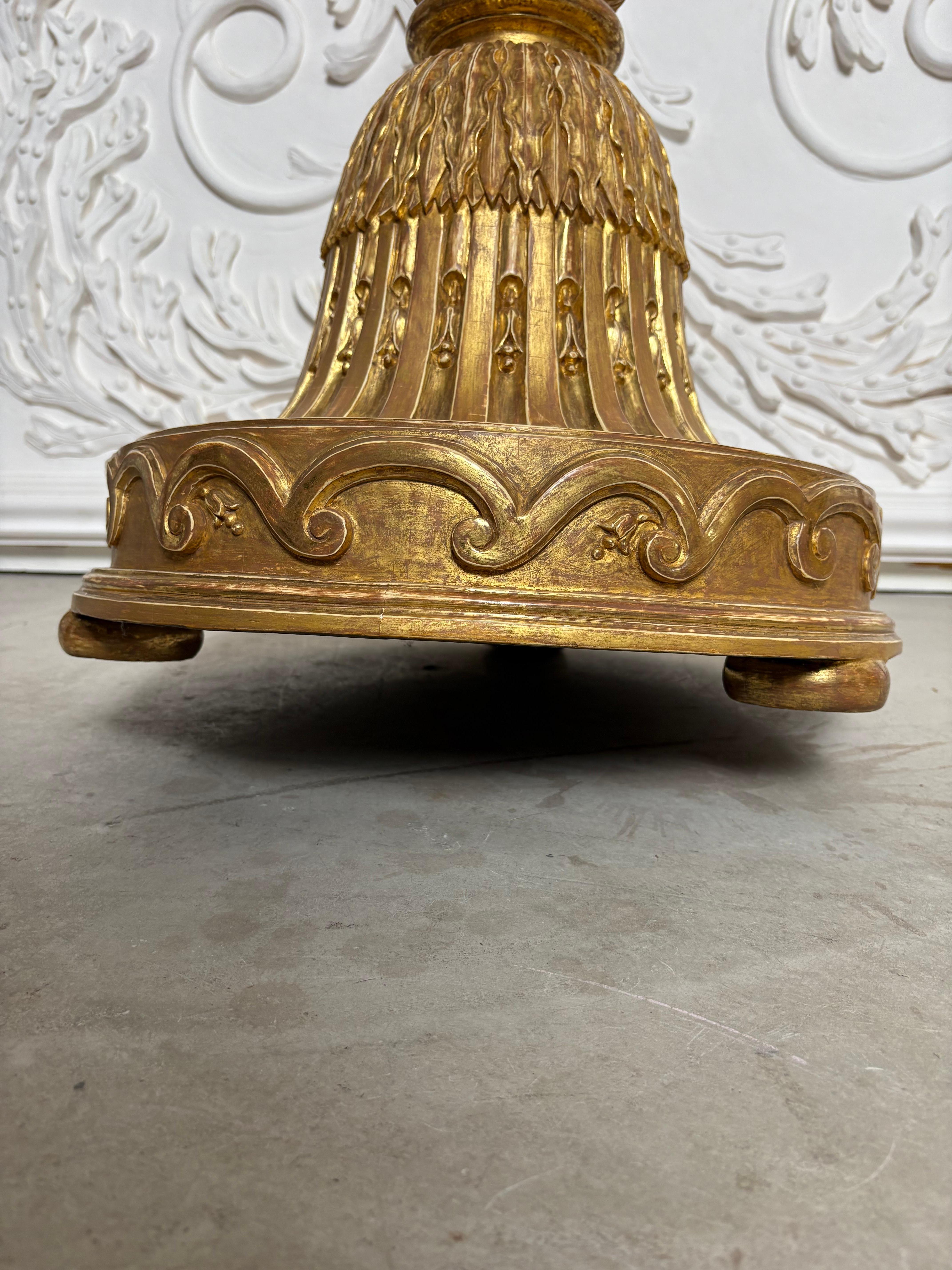 Baltic 18th Century Large Russian Water gilded Torcheres For Sale
