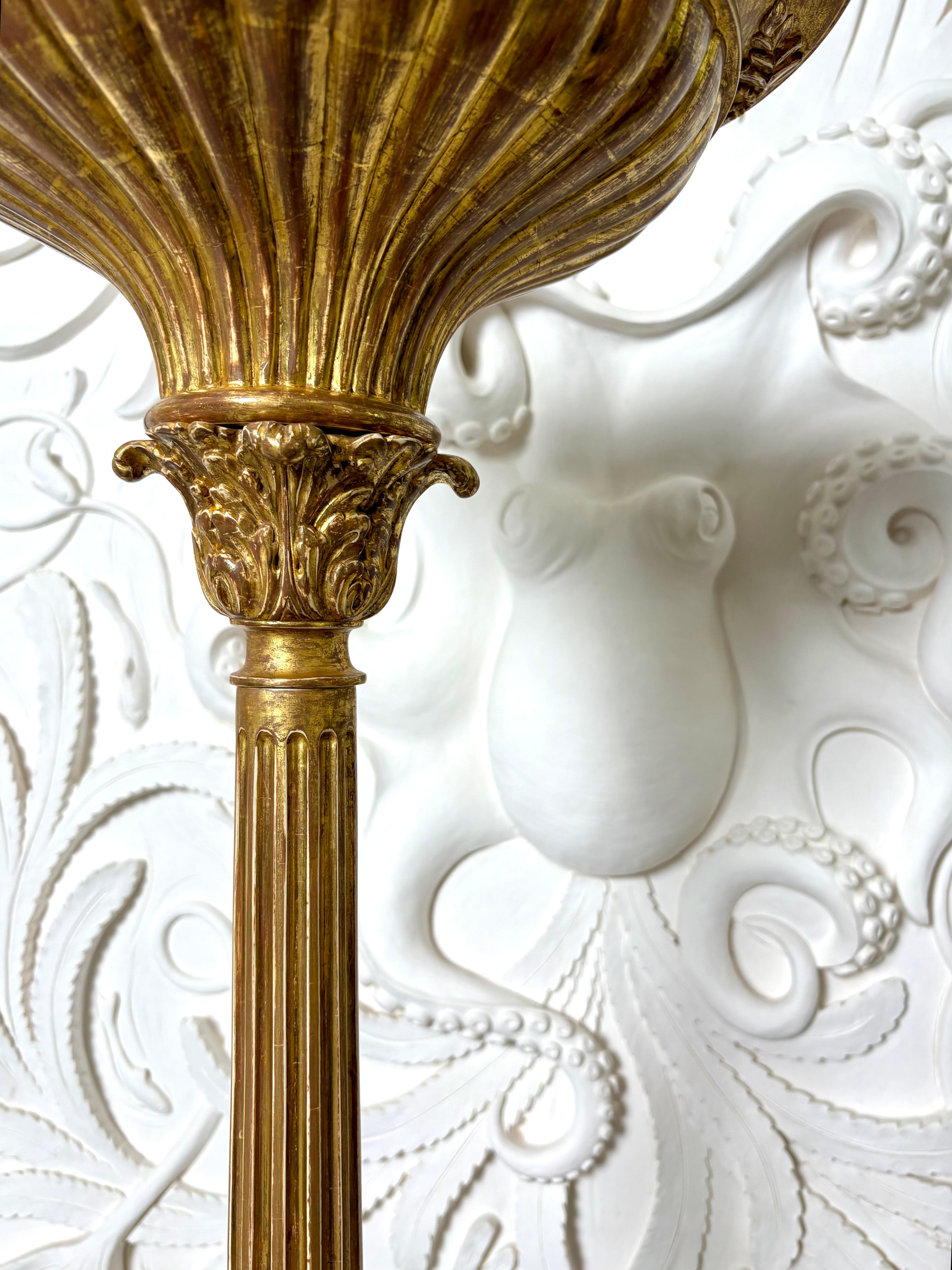 18th Century Large Russian Water gilded Torcheres In Good Condition For Sale In Tetbury, GB