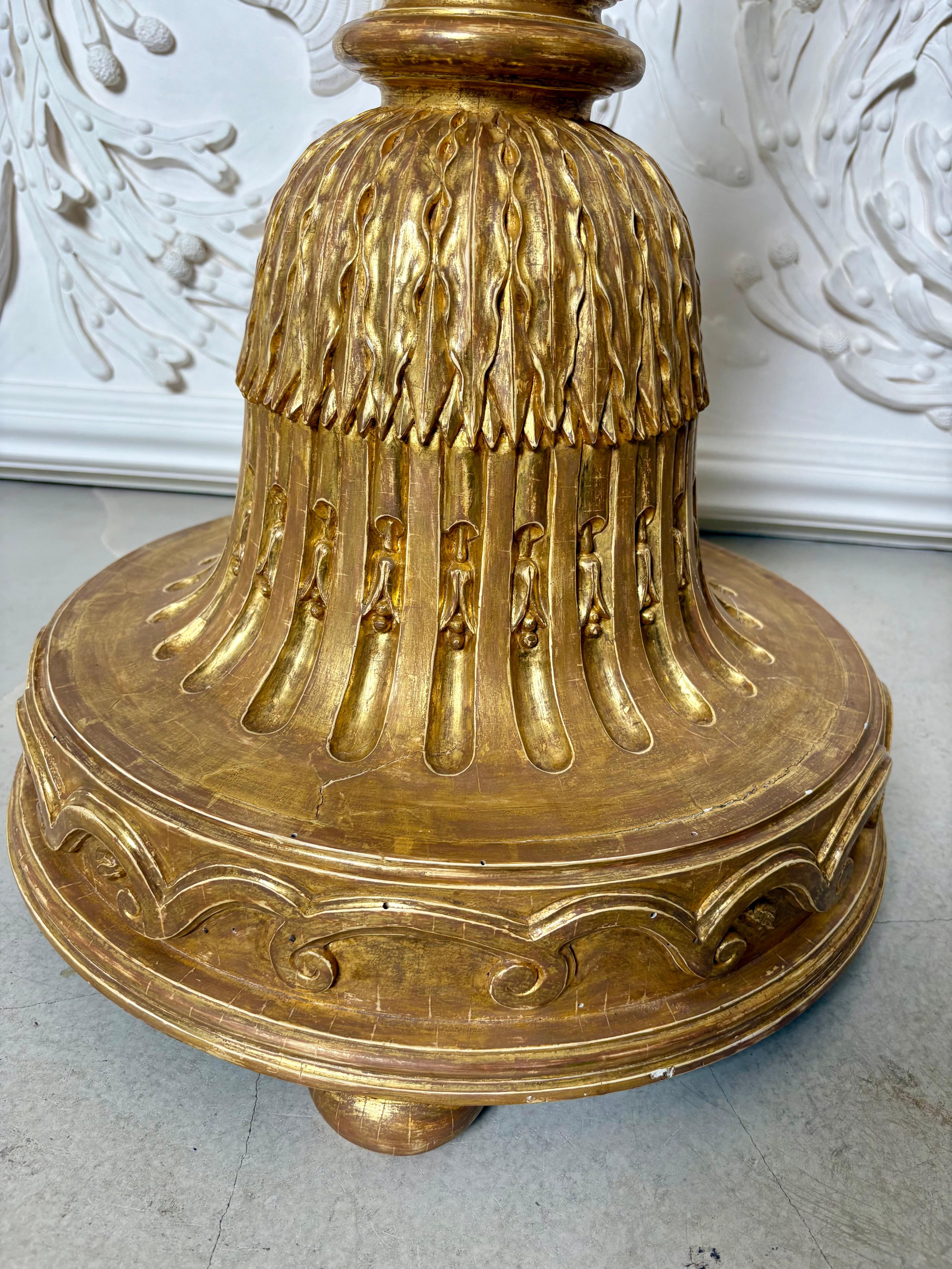 Giltwood 18th Century Large Russian Water gilded Torcheres For Sale