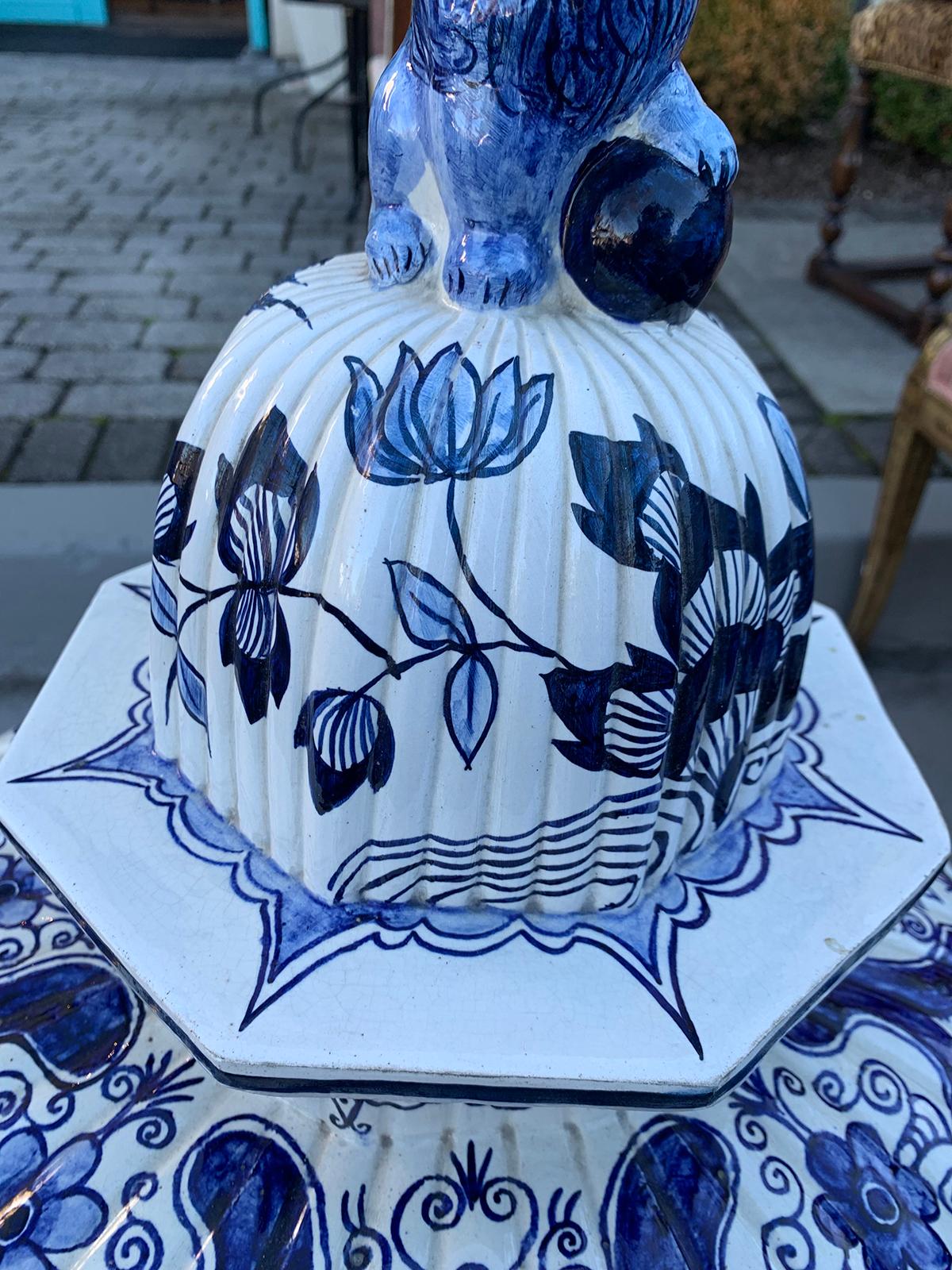19th Century Large Scale Delft Style Blue and White Jar 4