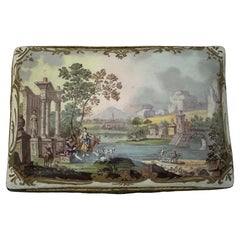 Gran tabaquera de mesa de Staffordshire del siglo XVIII