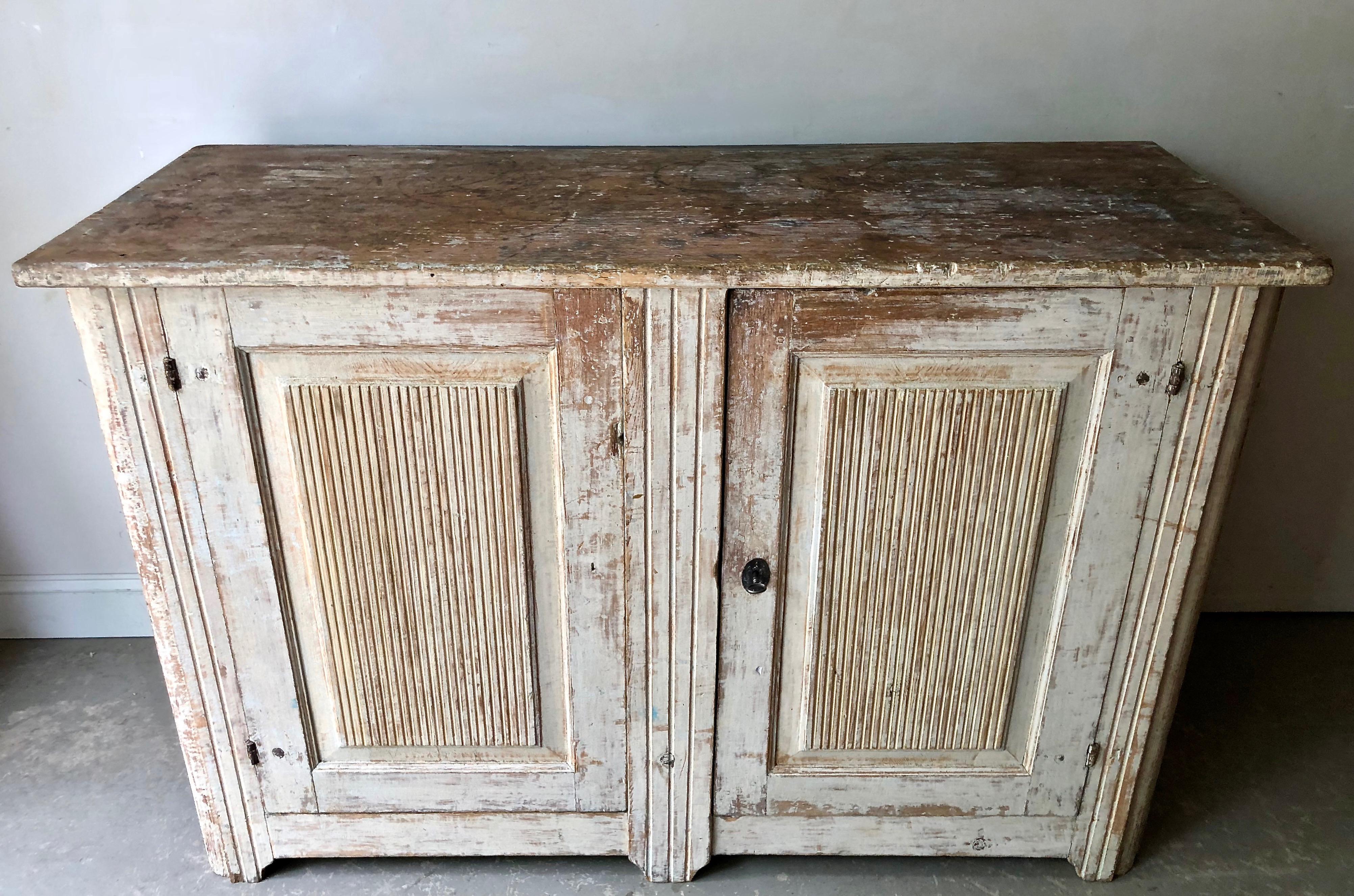 Hand-Carved 18th Century Large Swedish Period Gustavian Sideboard