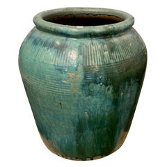 18th Century Large Turquoise Planter, Thailand