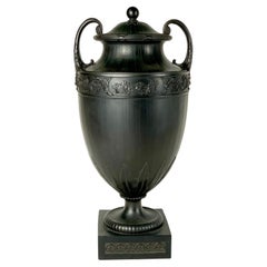 Gran jarra de basalto negro Wedgwood & Bentley del siglo XVIII Inglaterra Circa 1775