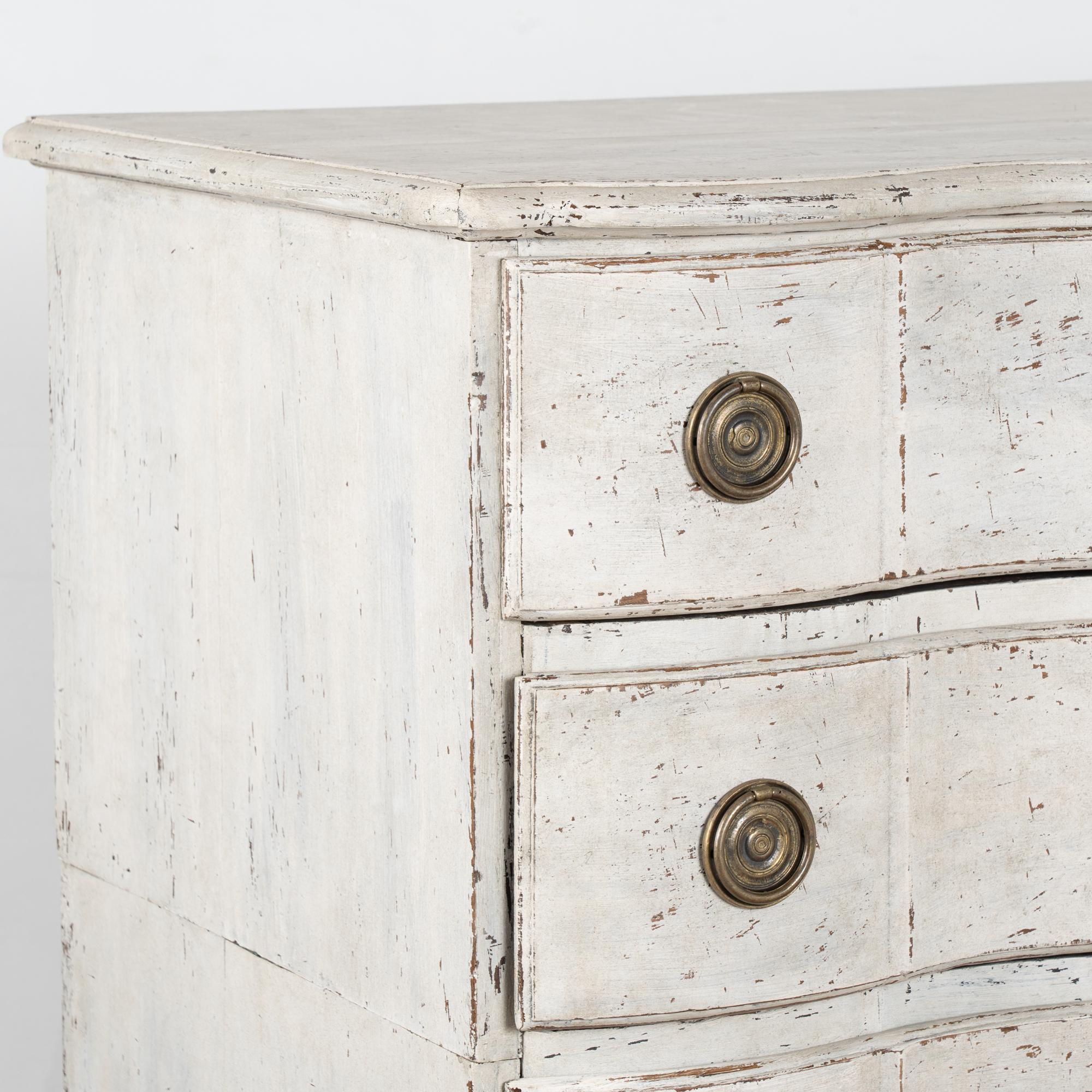 Ottone Grande cassettone bianco del XVIII secolo, Danimarca in vendita