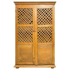 Antique 18th Century Latin American 2-Door Pine Kitchen Cupboard