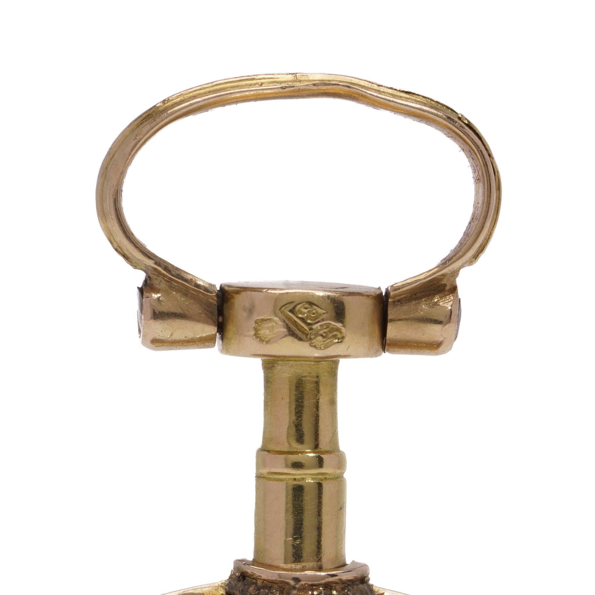 Women's or Men's 18th-century Lépine Verge movement key wind 18kt gold, a silver pocket watch For Sale