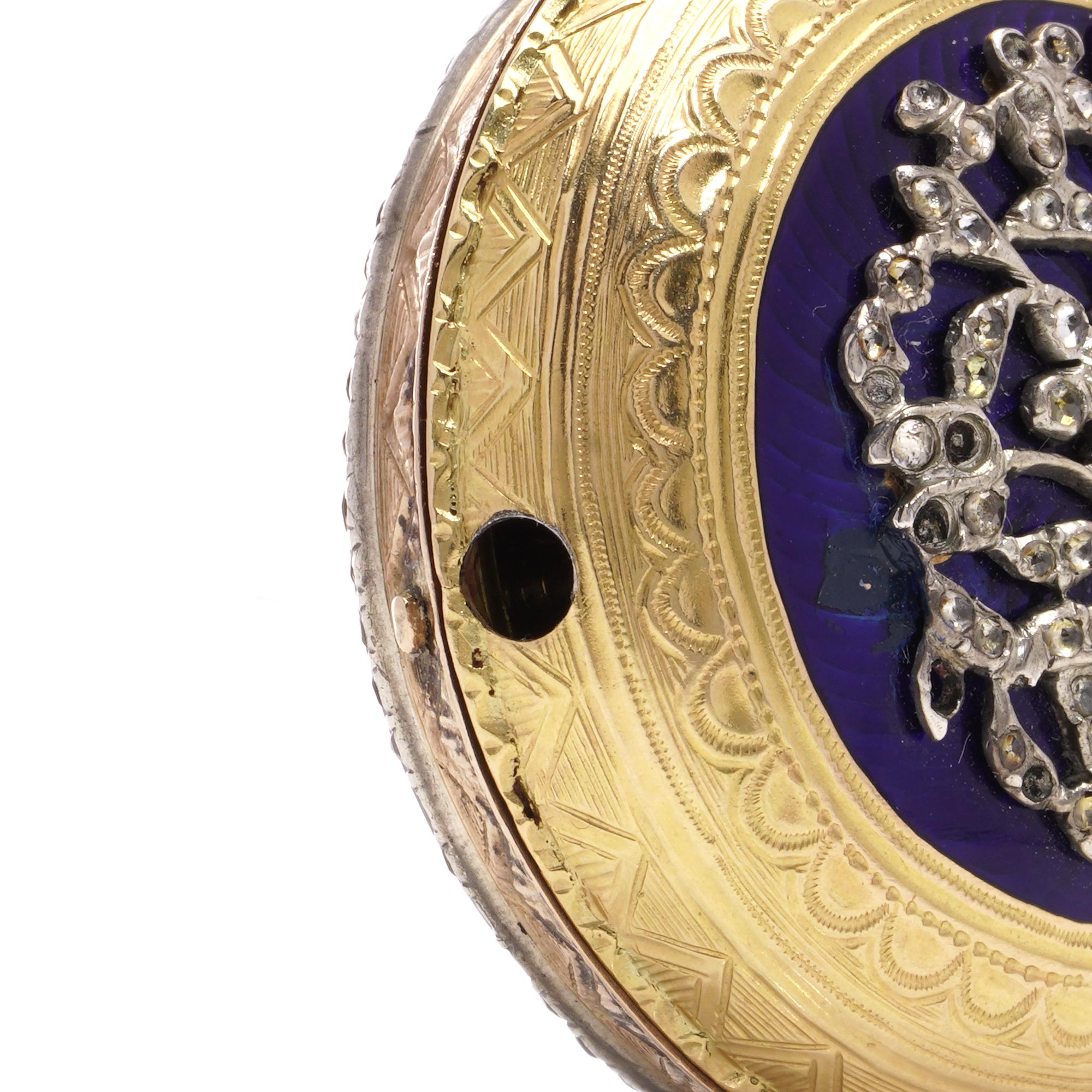 Mouvement Lépine Verge du 18ème siècle à remontoir à clé en or 18kt, une montre de poche en argent. en vente 3