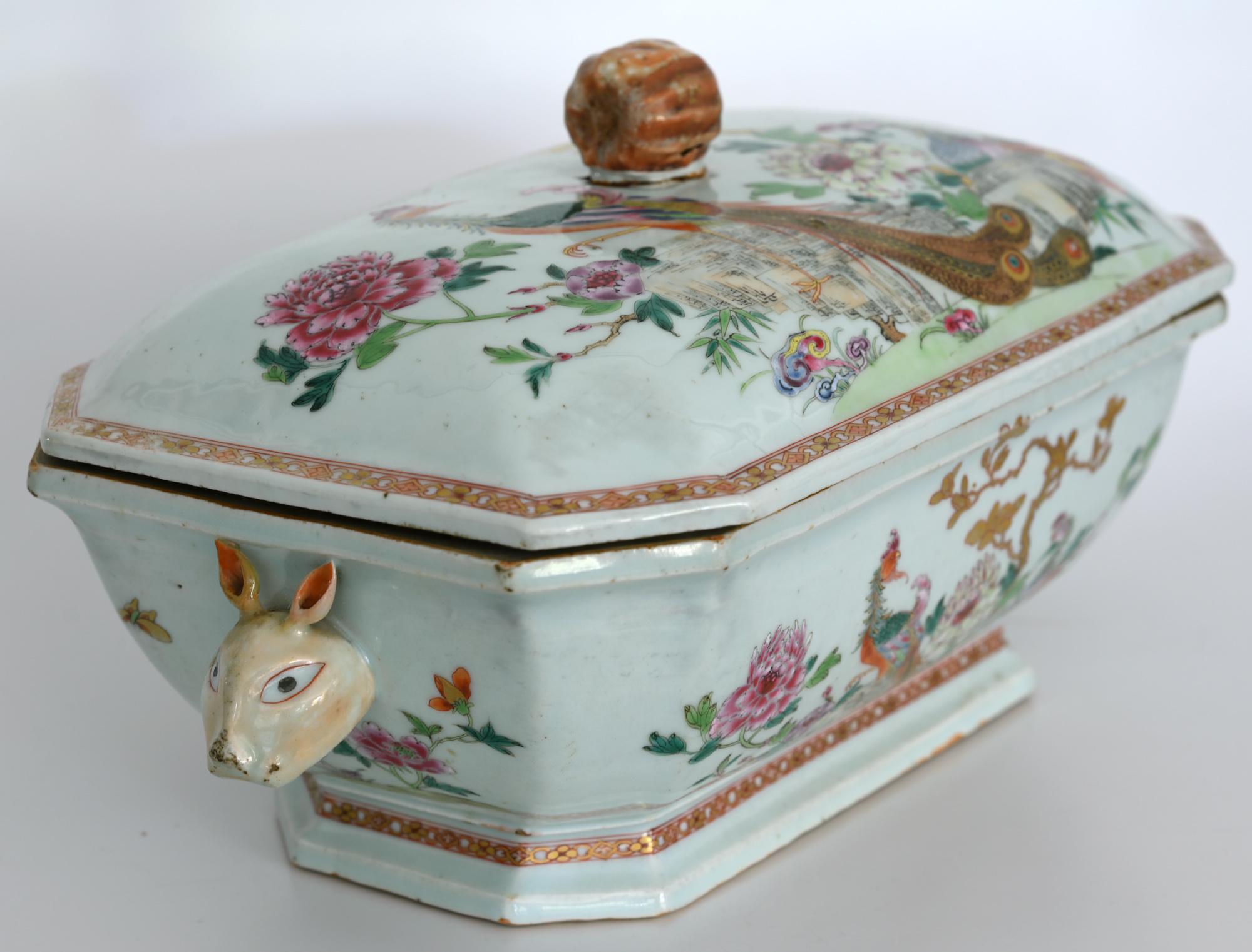 18th Century and Earlier 18th Century Lidded Terrine China Qing Dynasty, 1760-1780