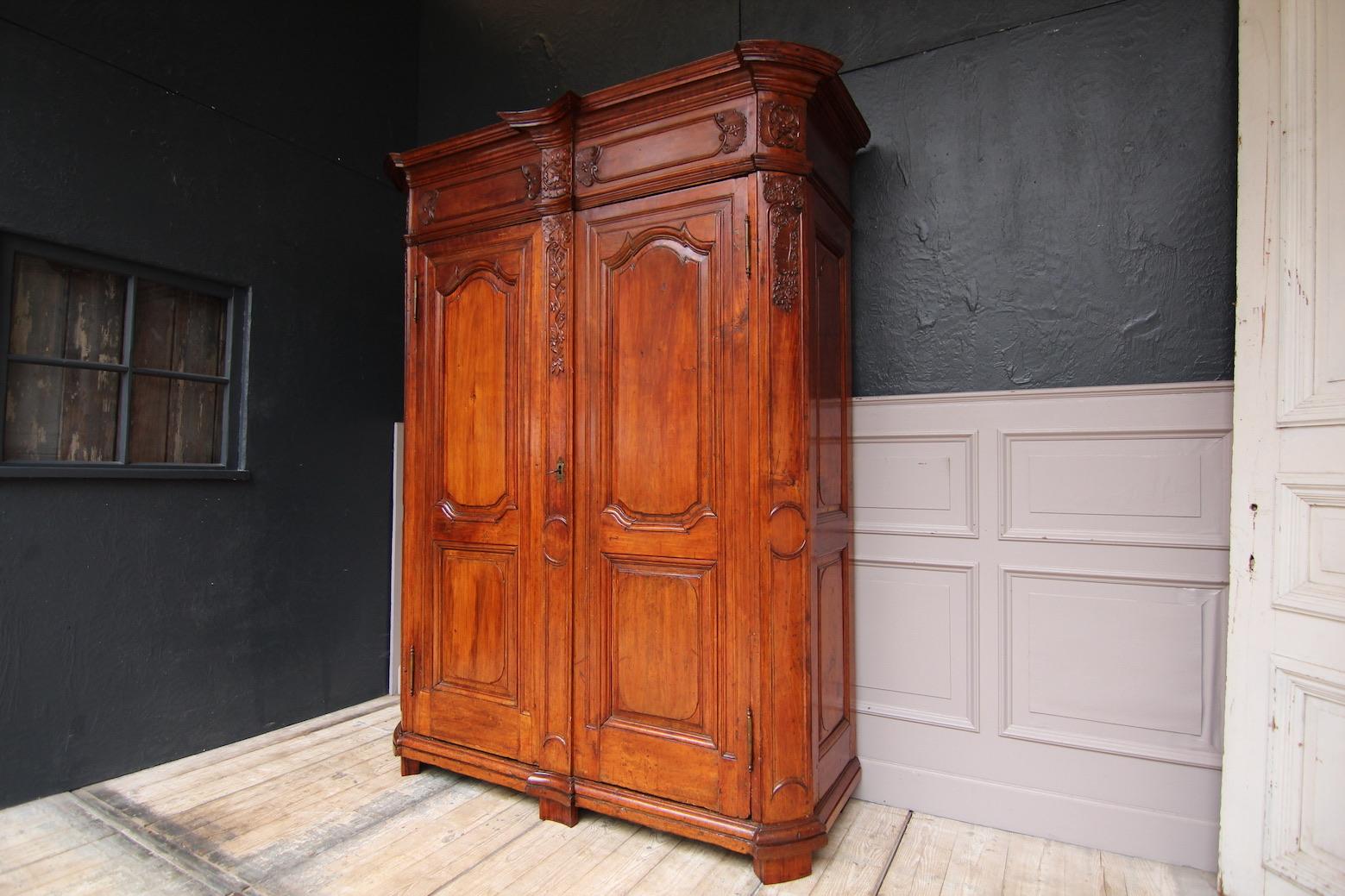 Louis XIV 18th Century Liegoise Armoire in Cherrywood For Sale